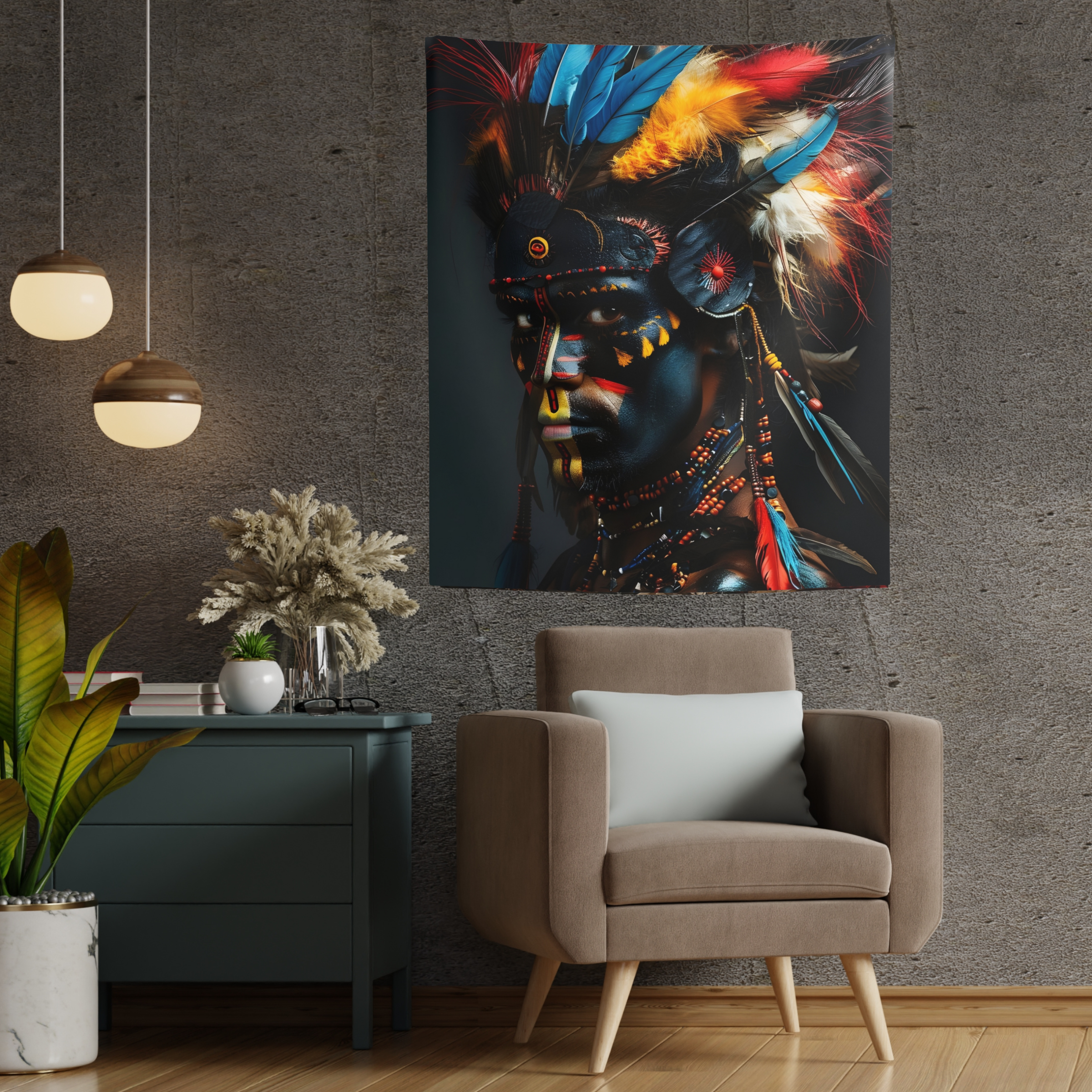 American Native Portrait Wall Tapestries product thumbnail image American Native Portrait Wall Tapestries product thumbnail image