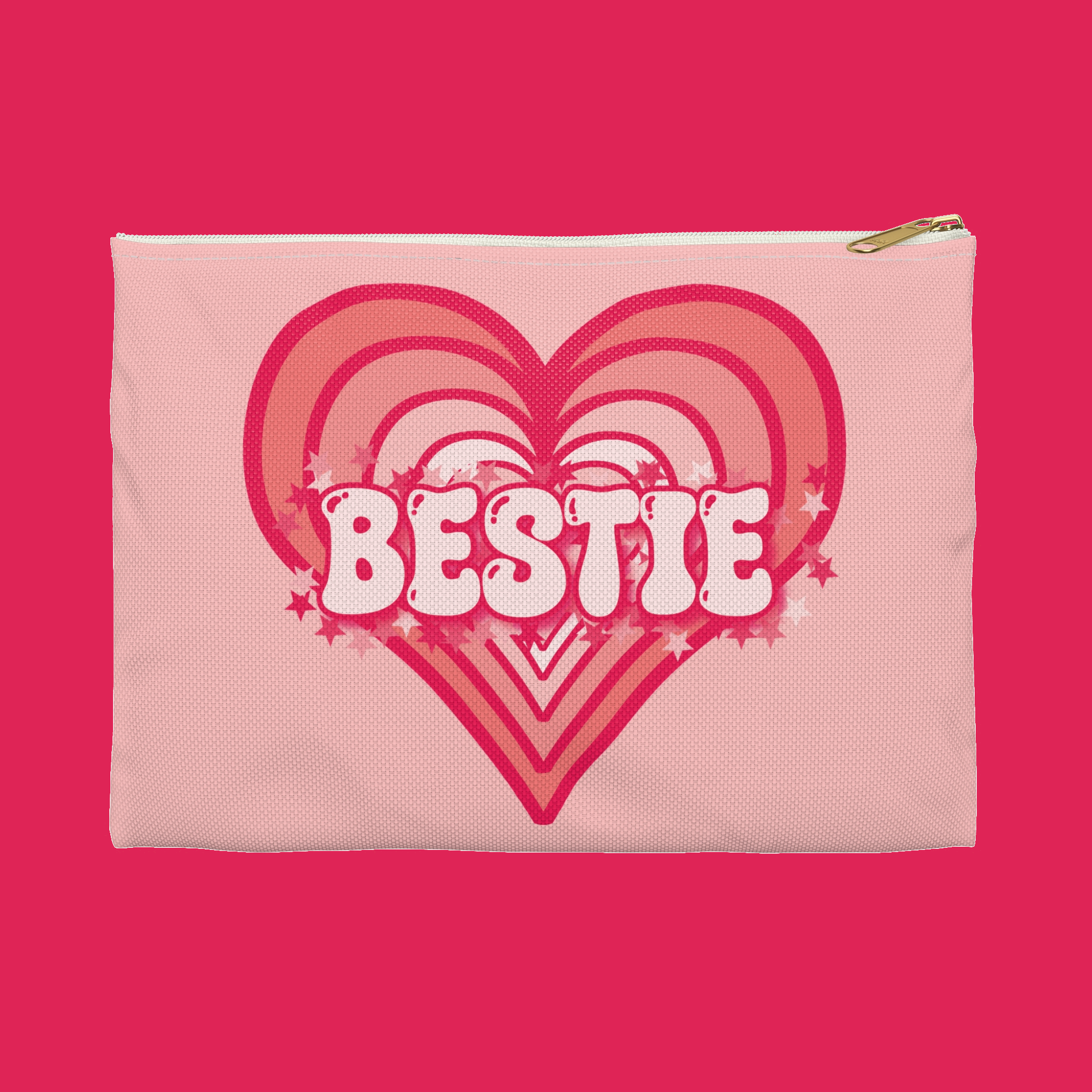 Bestie Strawberry Milk Pink Heart Pouch Bestie Strawberry Milk Pink Heart Pouch