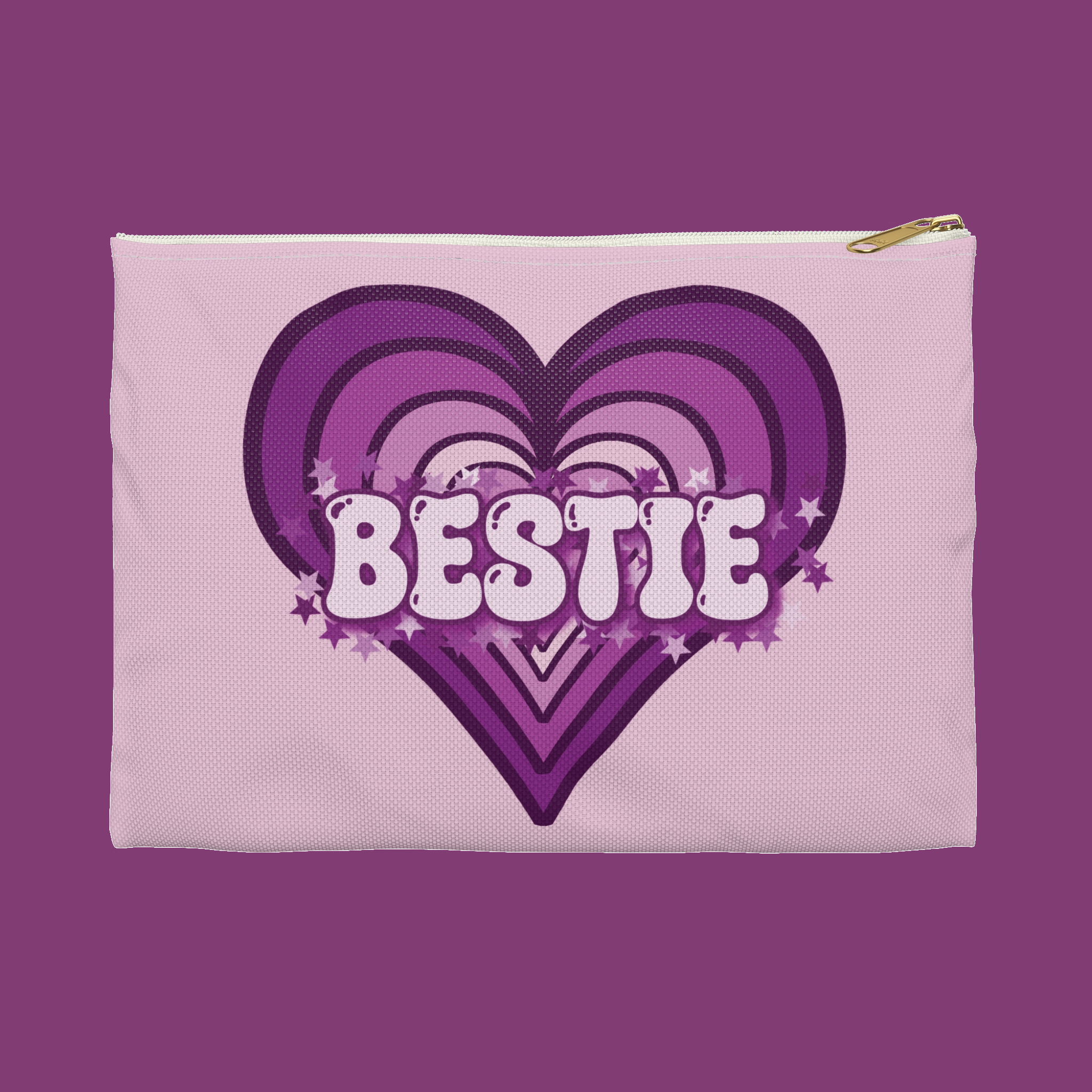 Bestie Grape Candy Purple Heart Pouch Bestie Grape Candy Purple Heart Pouch