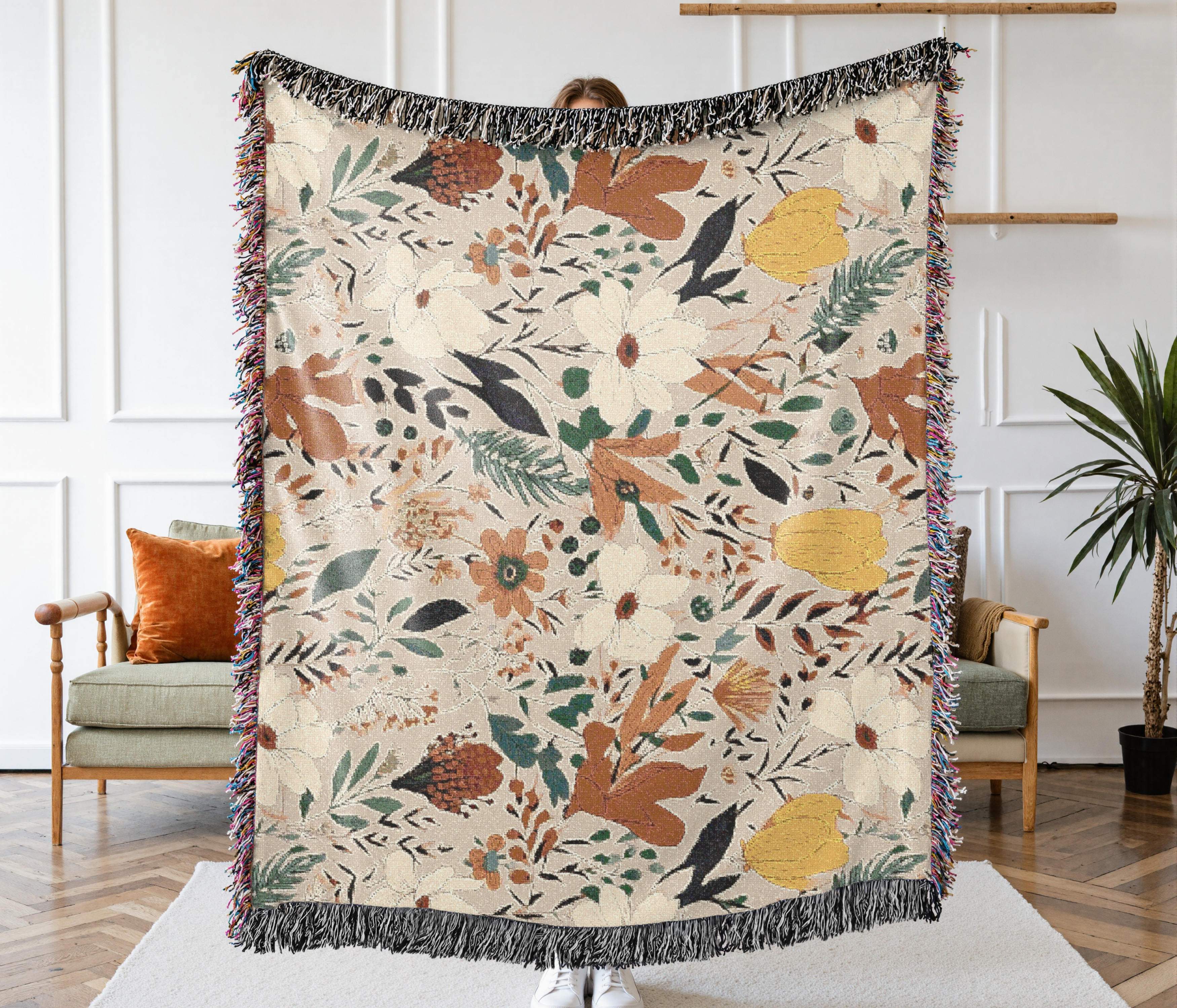 Boho Blanket - Nature-Inspired Blanket product thumbnail image Boho Blanket - Nature-Inspired Blanket product thumbnail image