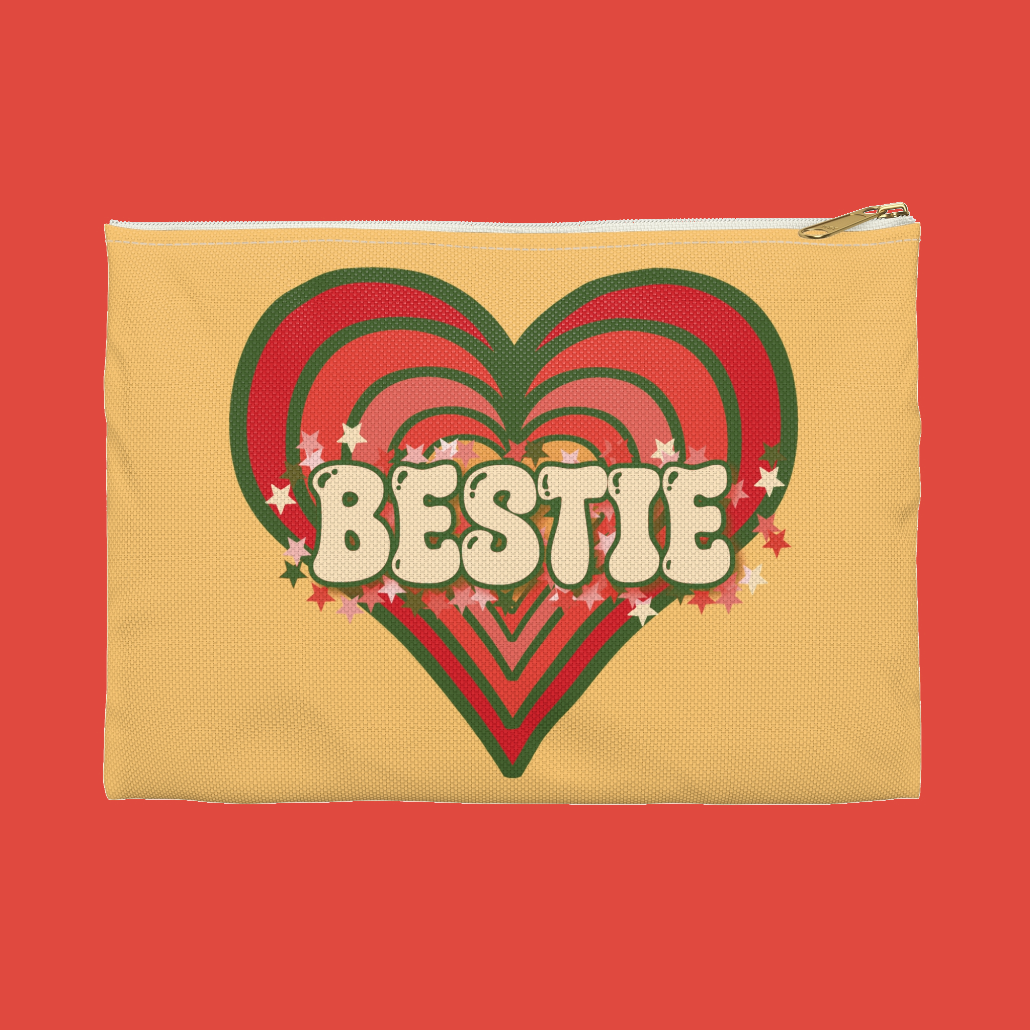 Bestie Retro Love Heart Pouch Bestie Retro Love Heart Pouch