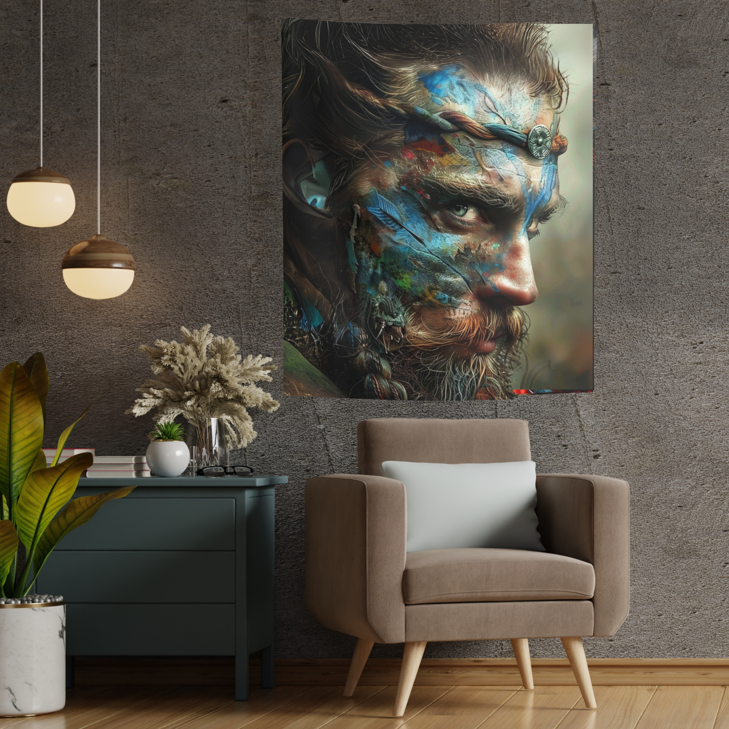 Celtic Fearless Warrior Wall Tapestries