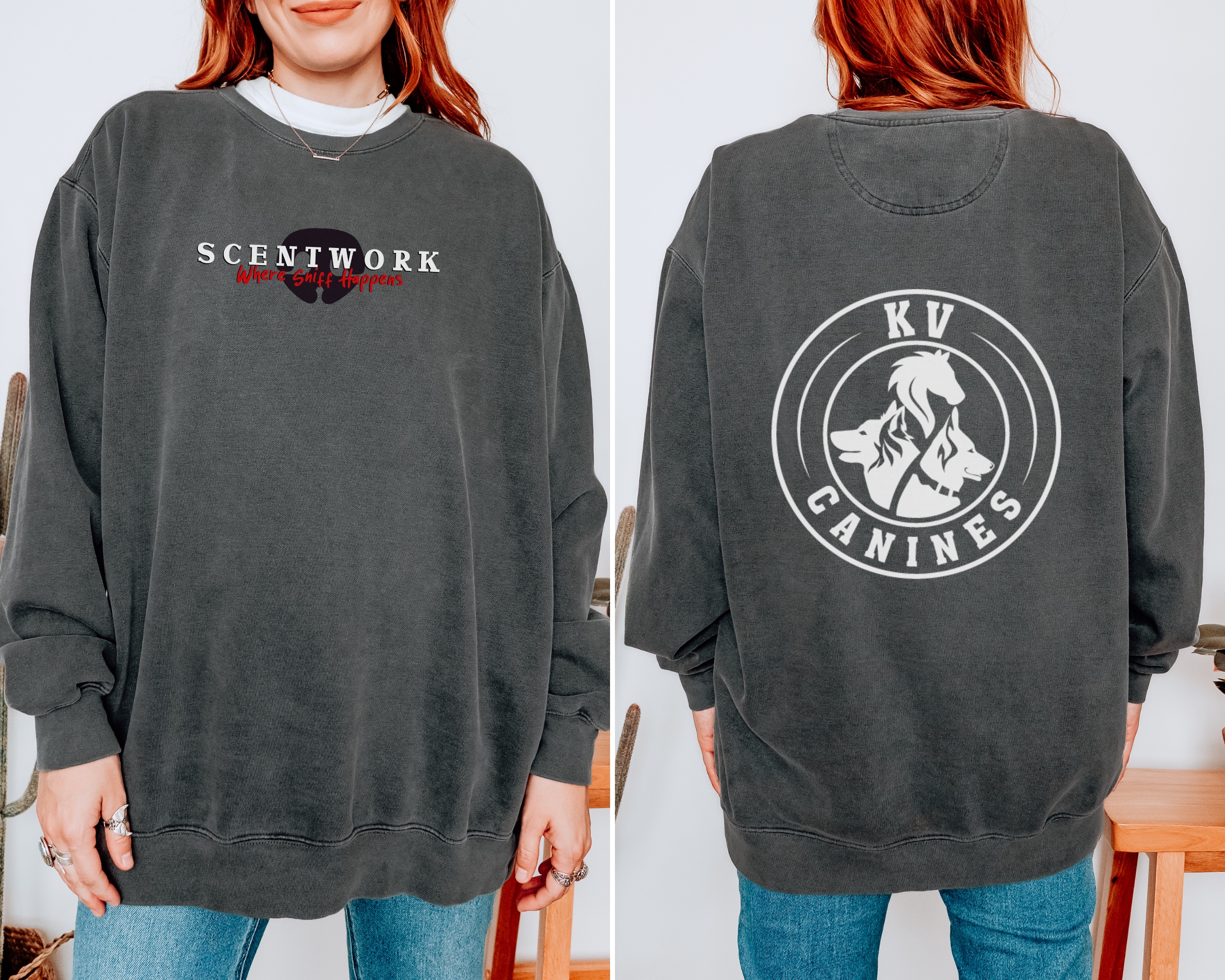 SCENTWORK. Where Sniff Happens SWEATSHIRT product thumbnail image SCENTWORK. Where Sniff Happens SWEATSHIRT product thumbnail image