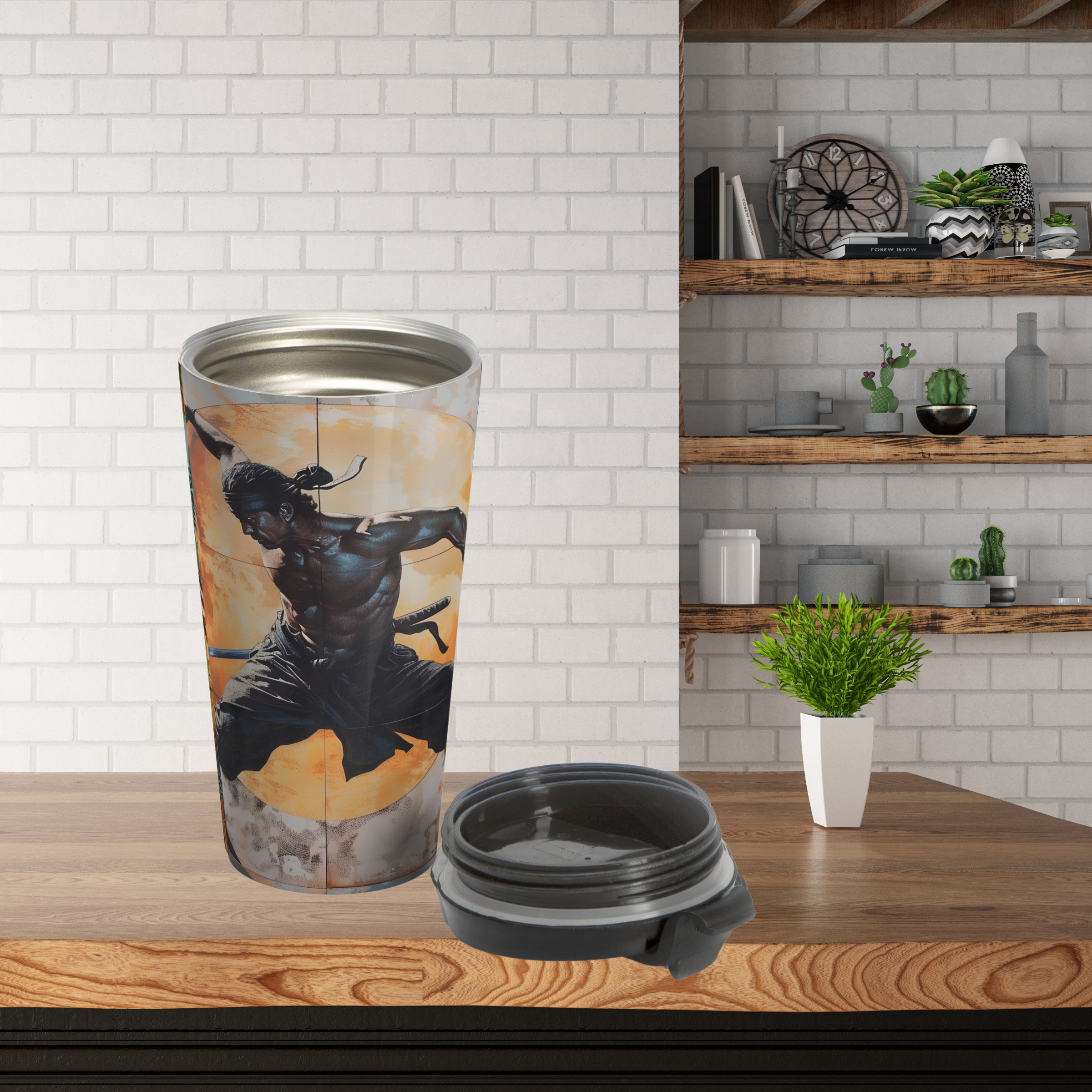 Ninja Japanese Working out Stainless Steel Mug