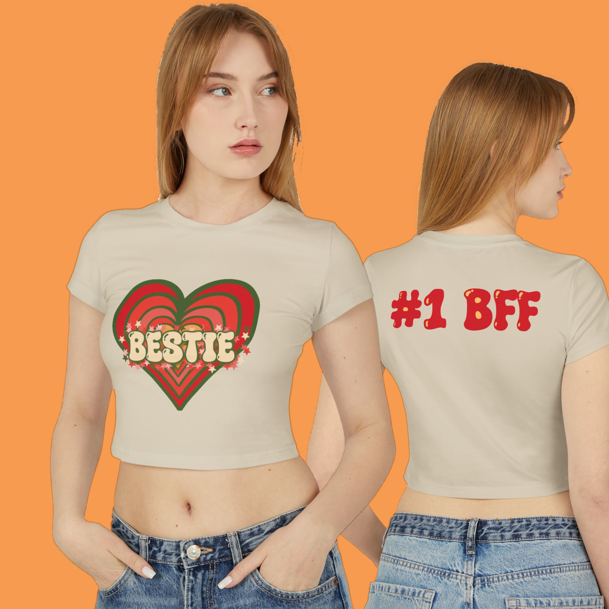 Retro Love Bestie Organic Cotton Baby Tee Retro Love Bestie Organic Cotton Baby Tee