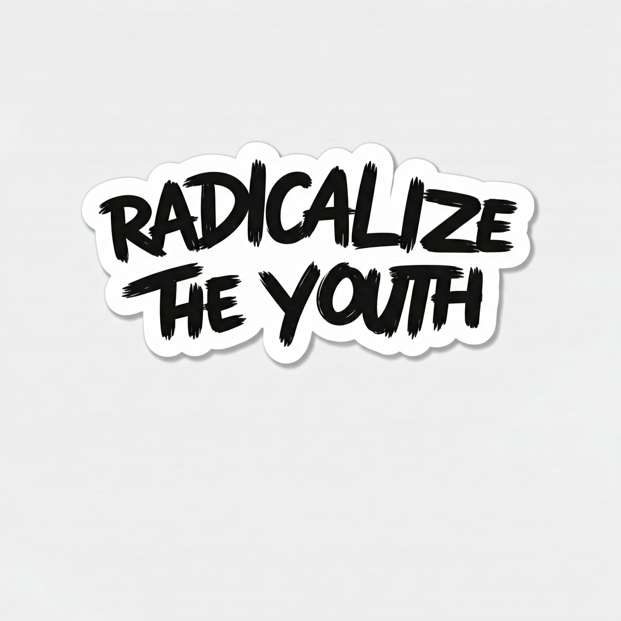 Radicalize the Youth Sticker | Angsty Vinyl Decal, Rebellious Aesthetic, Water & UV-Resistant Laptop or Water Bottle Sticker