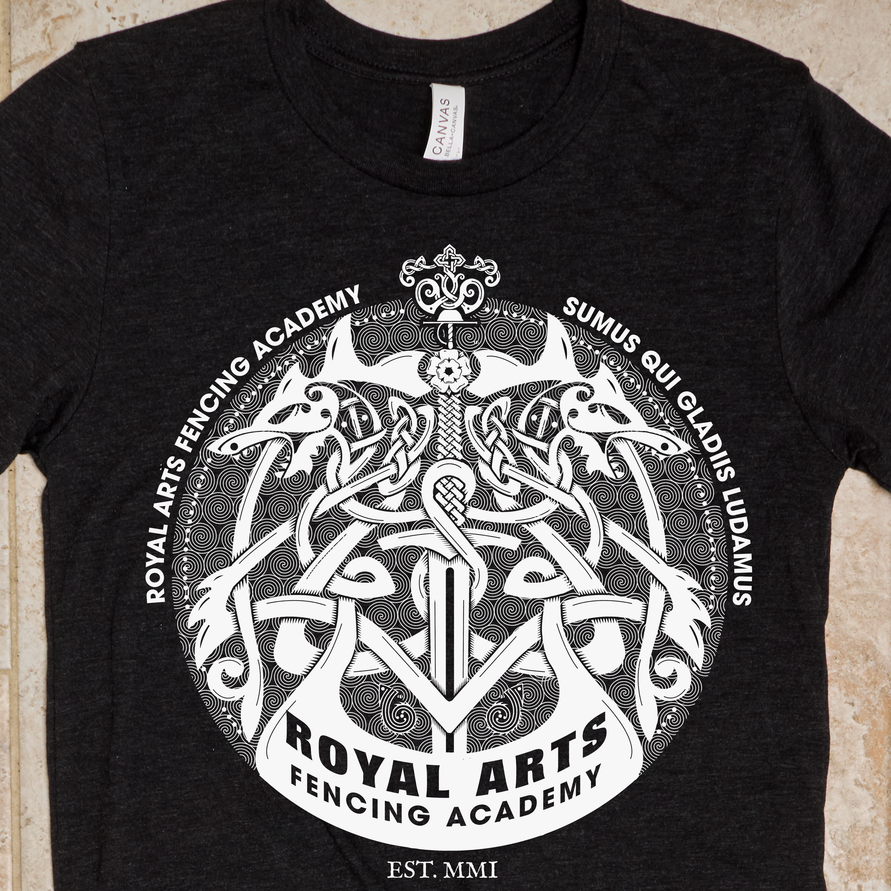 Royal Arts Dragon Knotwork | Bella+Canvas 3001 Royal Arts Dragon Knotwork | Bella+Canvas 3001