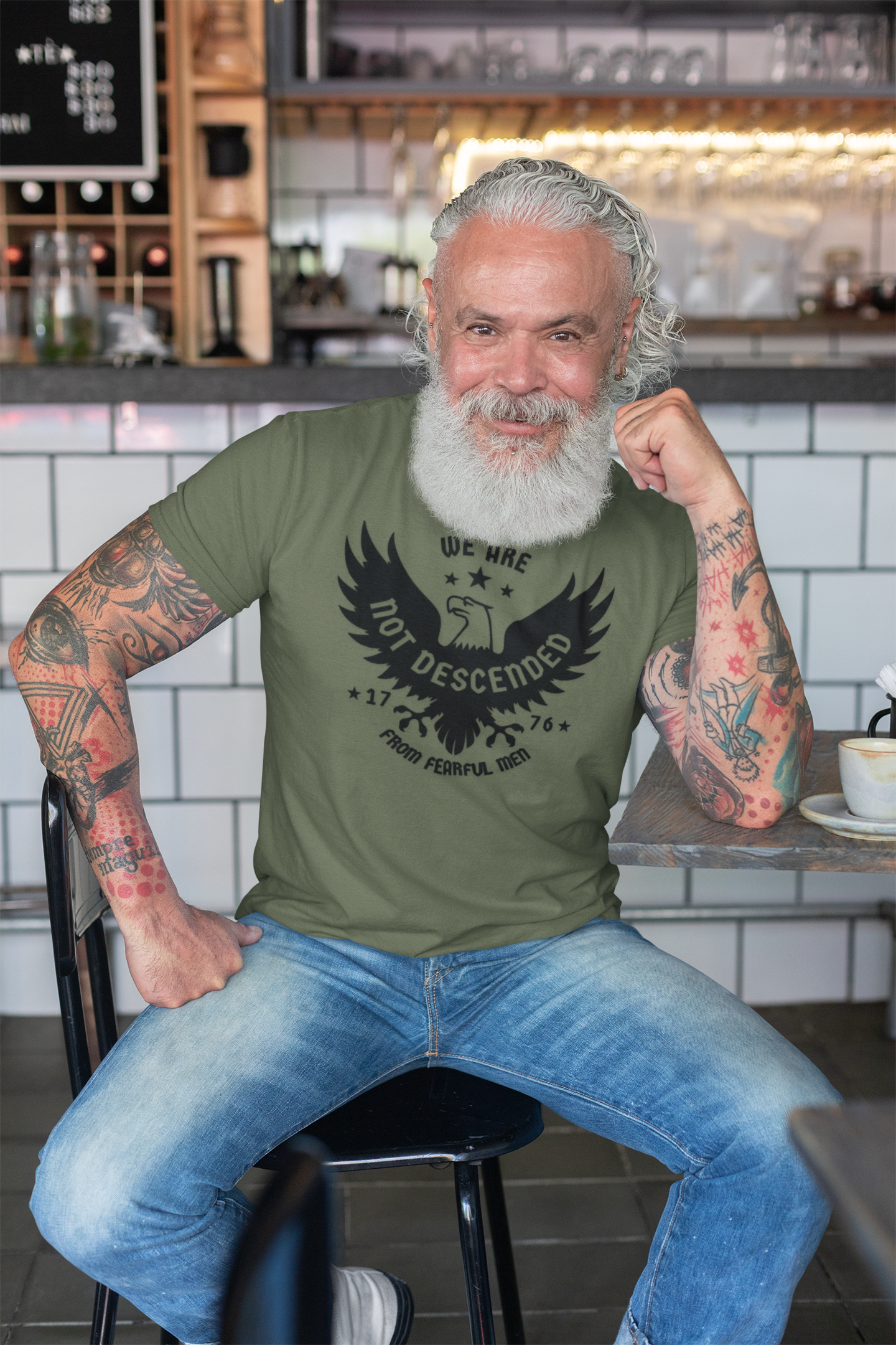 We Are Not Descended from Fearful Men T-shirt, 1776 T-shirt, Patriot T-shirt, Freedom T-Shirt, USA T-shirt, Eagle T-shirt, Eagle Graphic T-shirt, Patriot Gift, Gift for Patriot product thumbnail image
