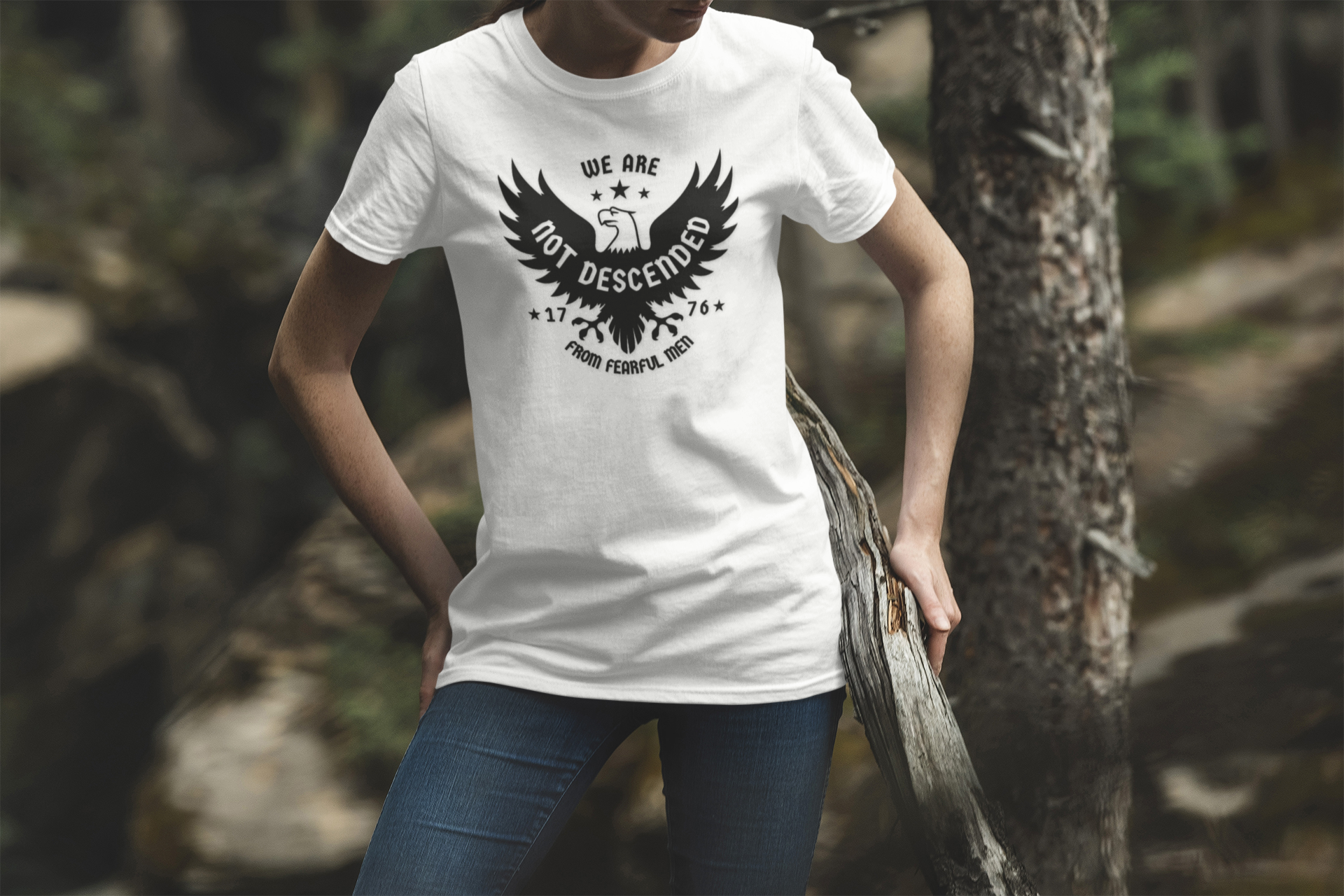 We Are Not Descended from Fearful Men T-shirt, 1776 T-shirt, Patriot T-shirt, Freedom T-Shirt, USA T-shirt, Eagle T-shirt, Eagle Graphic T-shirt, Patriot Gift, Gift for Patriot product thumbnail image