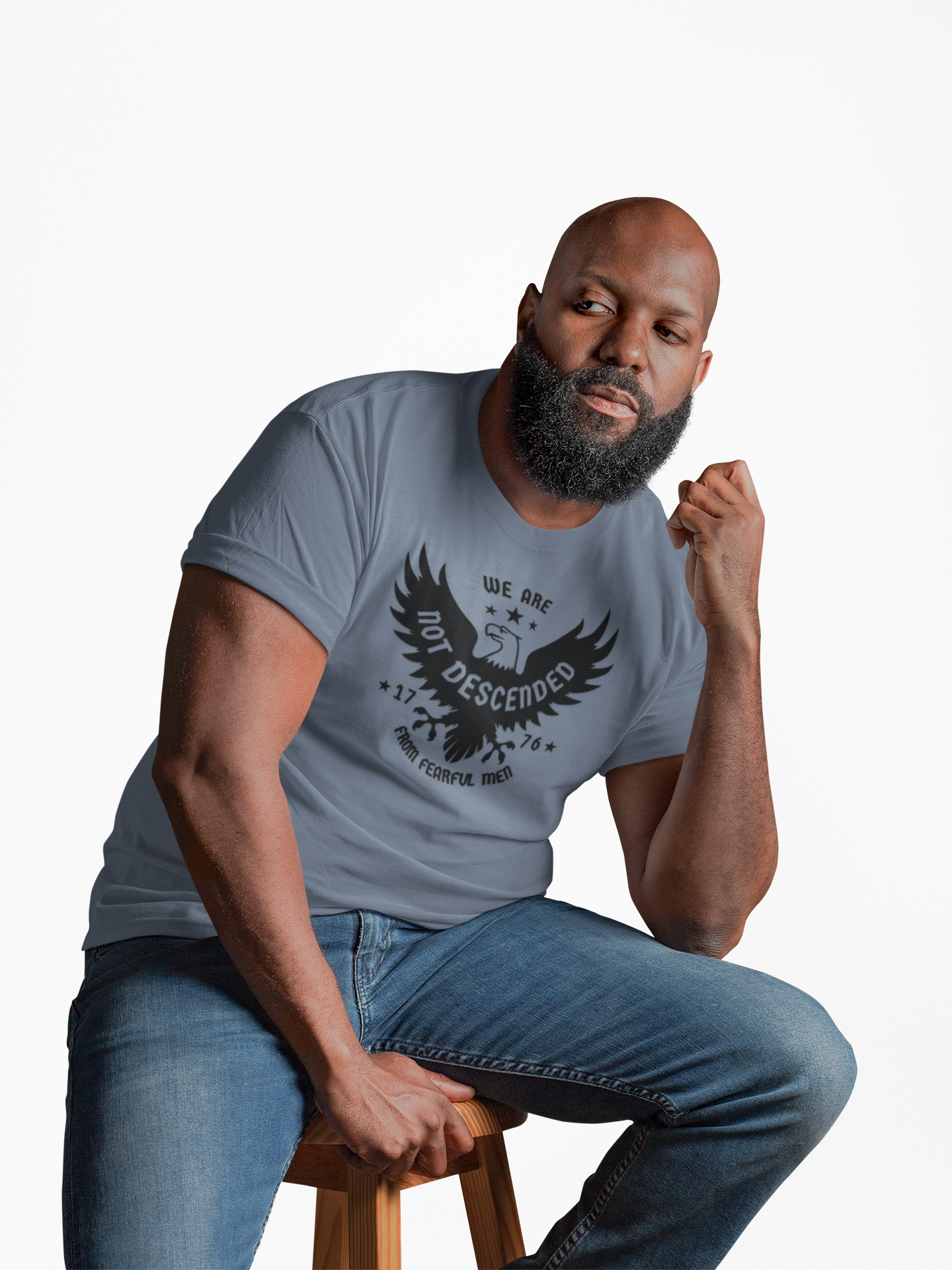 We Are Not Descended from Fearful Men T-shirt, 1776 T-shirt, Patriot T-shirt, Freedom T-Shirt, USA T-shirt, Eagle T-shirt, Eagle Graphic T-shirt, Patriot Gift, Gift for Patriot product thumbnail image