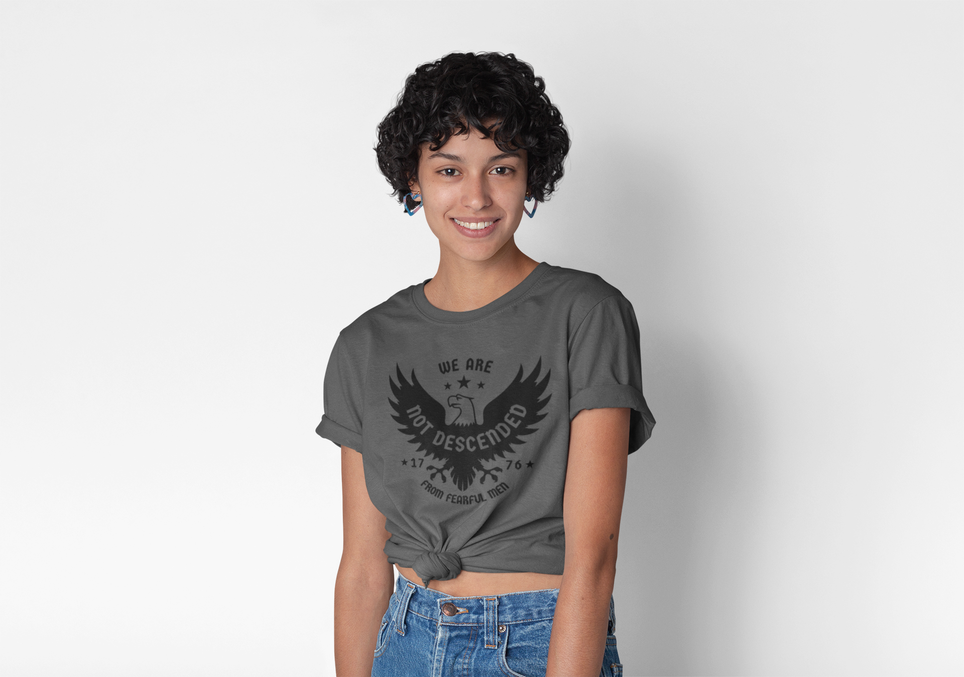 We Are Not Descended from Fearful Men T-shirt, 1776 T-shirt, Patriot T-shirt, Freedom T-Shirt, USA T-shirt, Eagle T-shirt, Eagle Graphic T-shirt, Patriot Gift, Gift for Patriot product thumbnail image