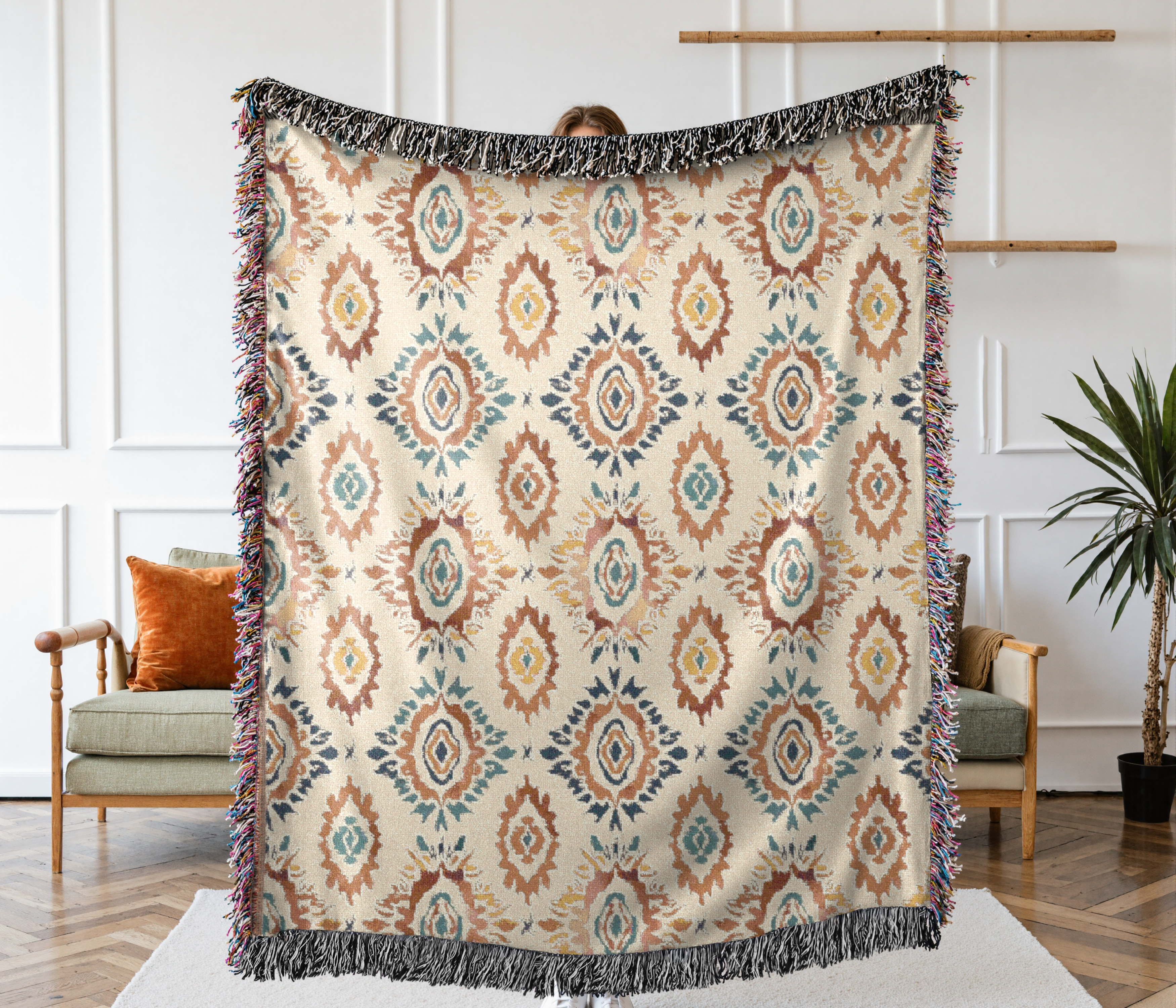 Woven Blanket - Southwestern Aztec Throw Blanket for Cozy Home Decor