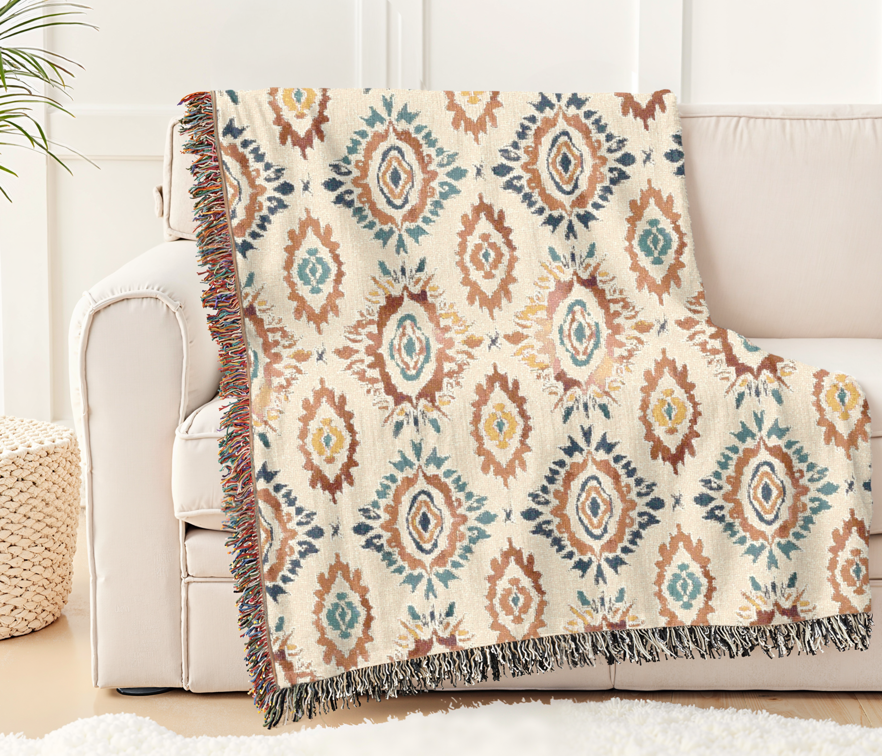 Woven Blanket - Southwestern Aztec Throw Blanket for Cozy Home Decor product thumbnail image Woven Blanket - Southwestern Aztec Throw Blanket for Cozy Home Decor product thumbnail image