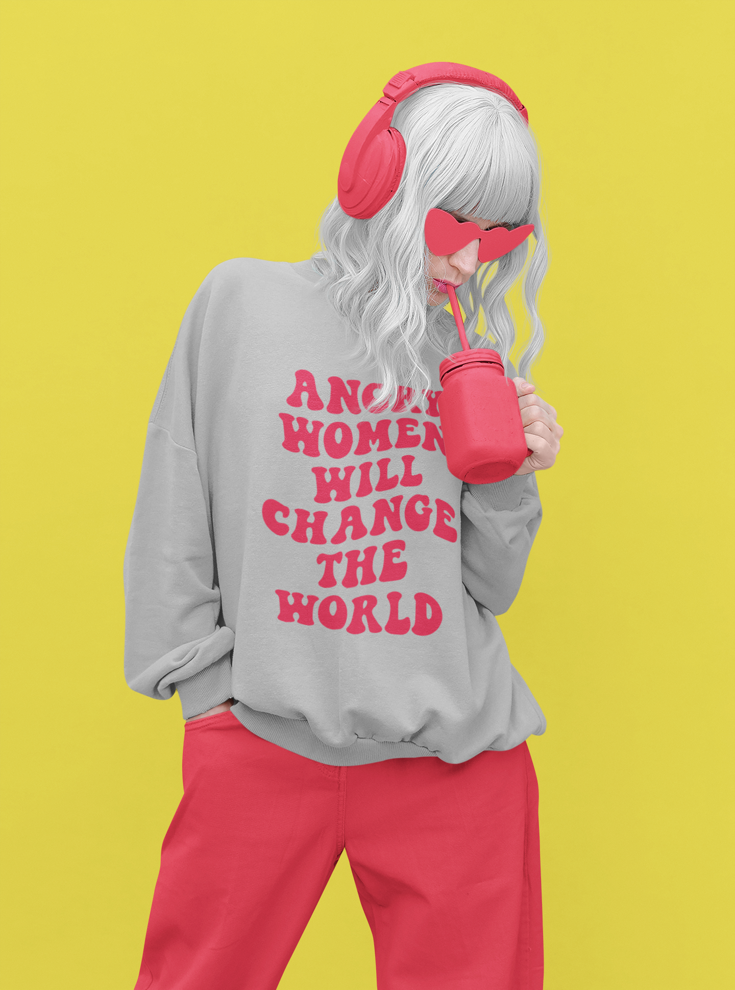 Angry Women Crewneck Sweatshirt Angry Women Crewneck Sweatshirt