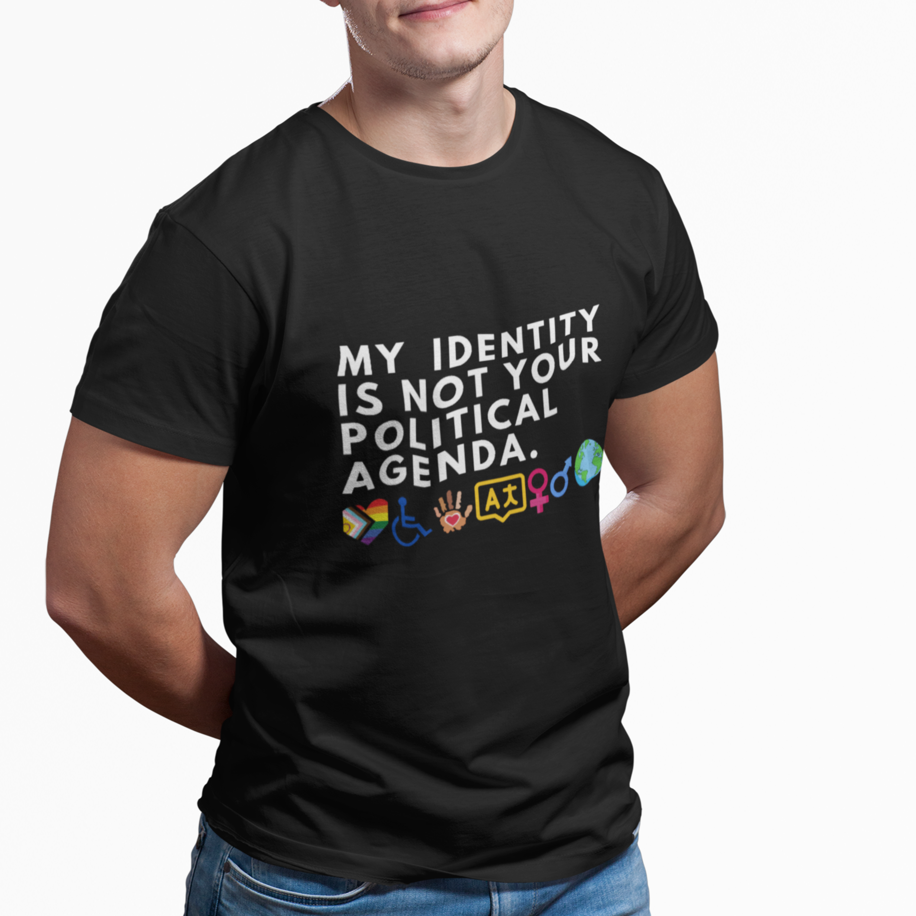My Identity is Not Your Political Agenda T-Shirt, Unisex Tee, Activist Shirt, Social Justice Clothing, Protest Apparel, Equality Top product thumbnail image My Identity is Not Your Political Agenda T-Shirt, Unisex Tee, Activist Shirt, Social Justice Clothing, Protest Apparel, Equality Top product thumbnail image