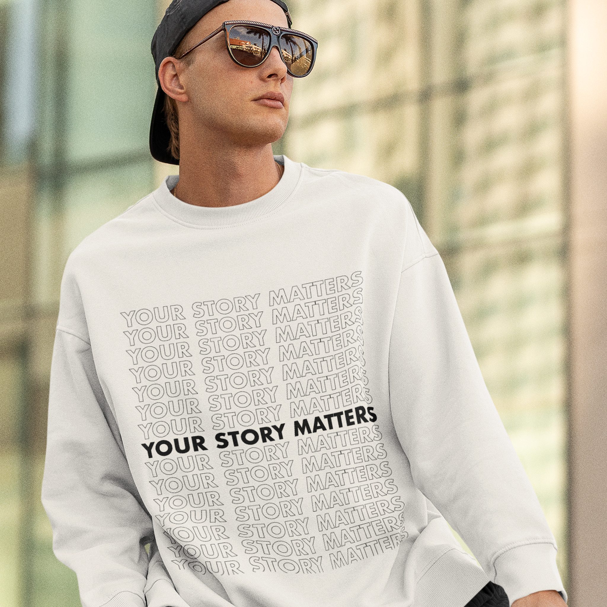 Your Faithful Reader 2025 Your Story Matters Version 2 Unisex Crew Neck Sweatshirt, 12 Colors product thumbnail image Your Faithful Reader 2025 Your Story Matters Version 2 Unisex Crew Neck Sweatshirt, 12 Colors product thumbnail image