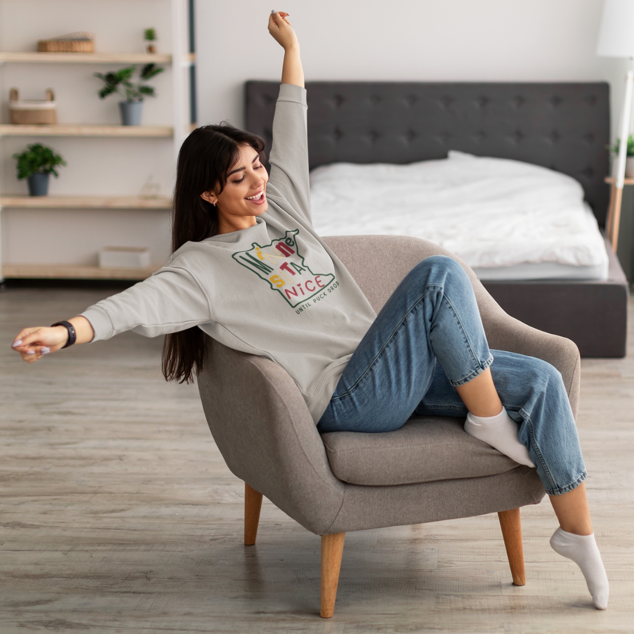 Minnesota Nice Until Puck Drop Sweatshirt | Hockey Fan Gift | State of Hockey | MN Wild Fan Shirt | Funny Minnesota Hockey Tee product thumbnail image Minnesota Nice Until Puck Drop Sweatshirt | Hockey Fan Gift | State of Hockey | MN Wild Fan Shirt | Funny Minnesota Hockey Tee product thumbnail image