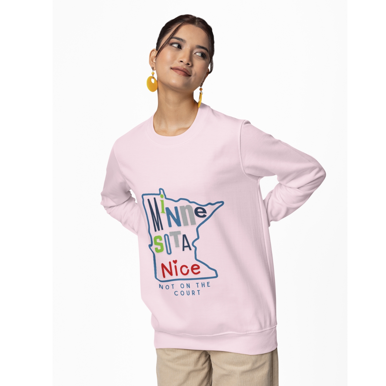 Minnesota Nice Basketball Fan Unisex Sweatshirt, MN Not on the Court Clothing, Cozy MN Nice Crewneck Jumper, B-ball Fan Apparel, Minnesota product thumbnail image Minnesota Nice Basketball Fan Unisex Sweatshirt, MN Not on the Court Clothing, Cozy MN Nice Crewneck Jumper, B-ball Fan Apparel, Minnesota product thumbnail image
