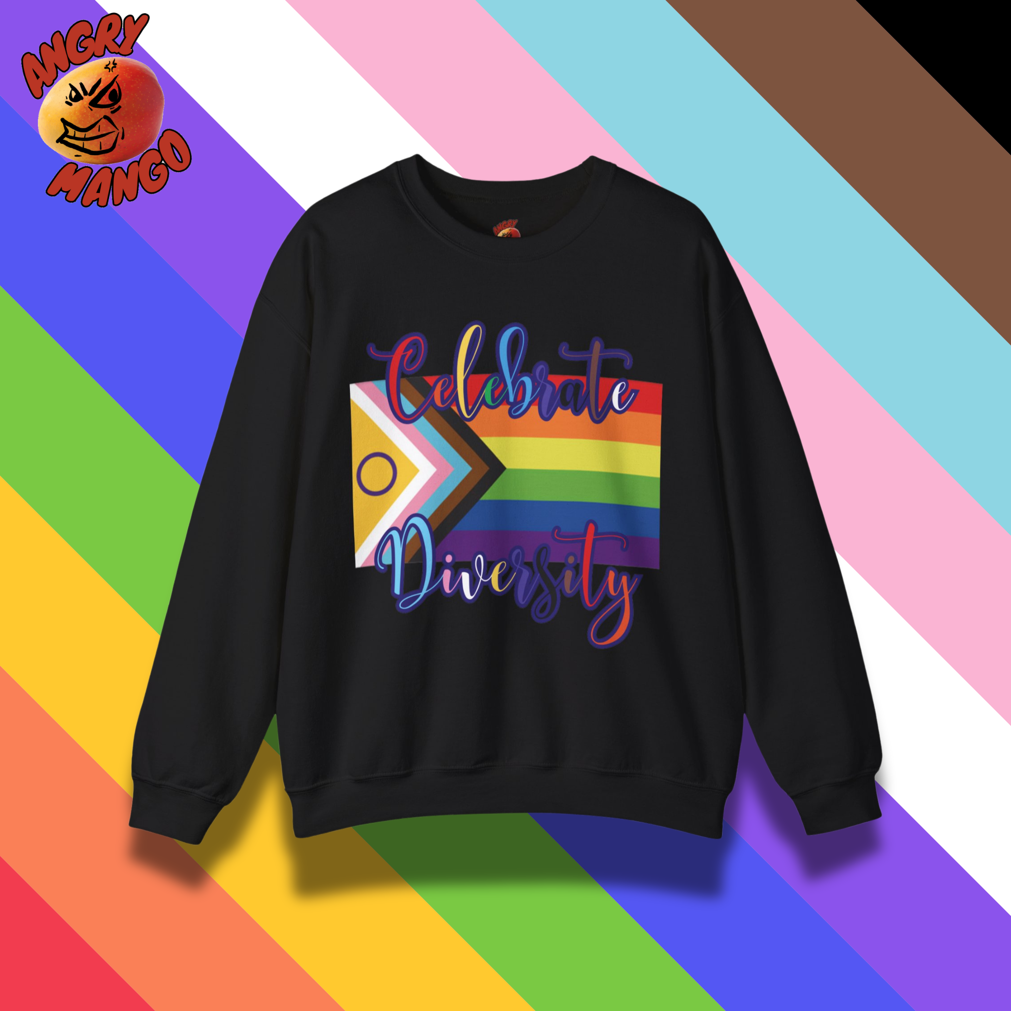 Pride Flag Celebrate Diversity Sweatshirt S-5XL (BWPP) Pride Flag Celebrate Diversity Sweatshirt S-5XL (BWPP)