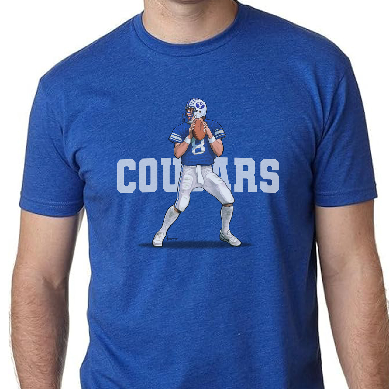 BYU Cougars Steve Young Unisex CVC Jersey T-shirt product thumbnail image BYU Cougars Steve Young Unisex CVC Jersey T-shirt product thumbnail image