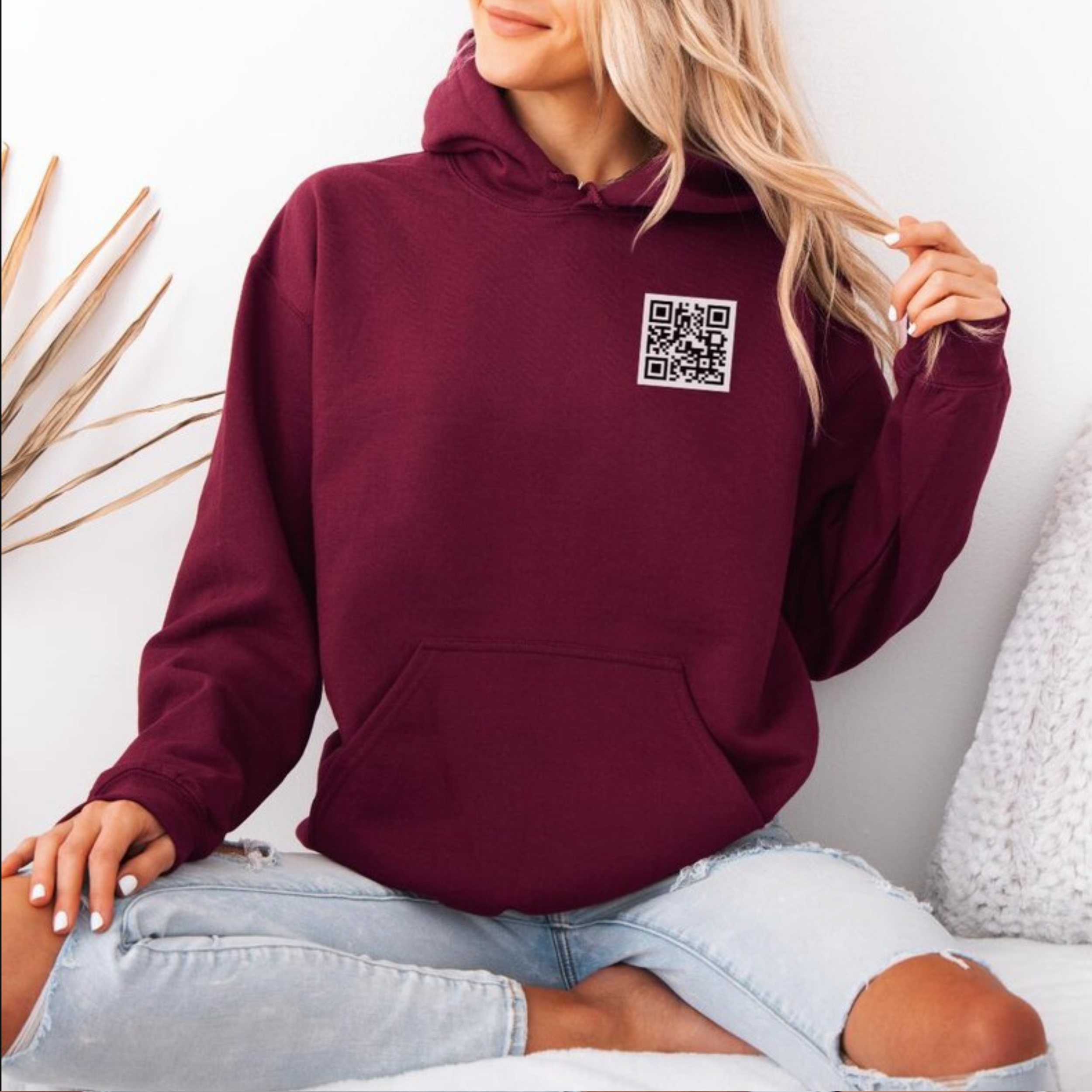 Fuck Trump Small QR Code FDT Soundcloud Link Print Unisex Hoodie product thumbnail image Fuck Trump Small QR Code FDT Soundcloud Link Print Unisex Hoodie product thumbnail image