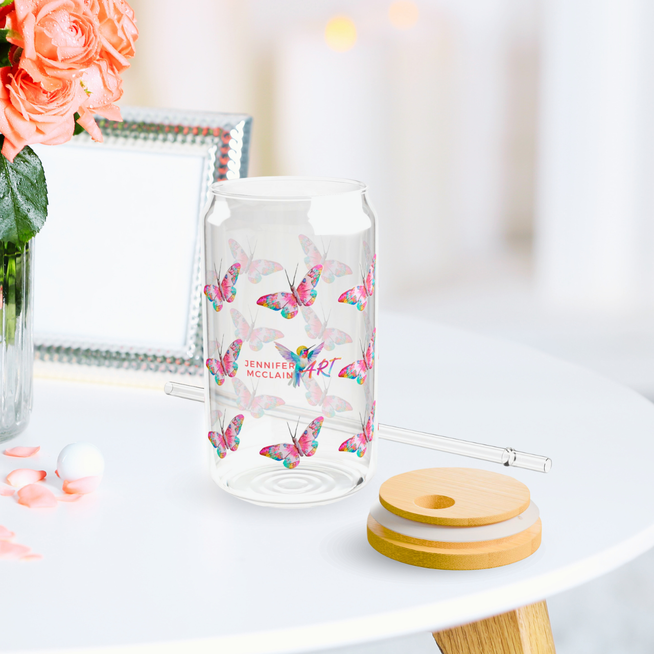 Butterfly Glass Tumbler
