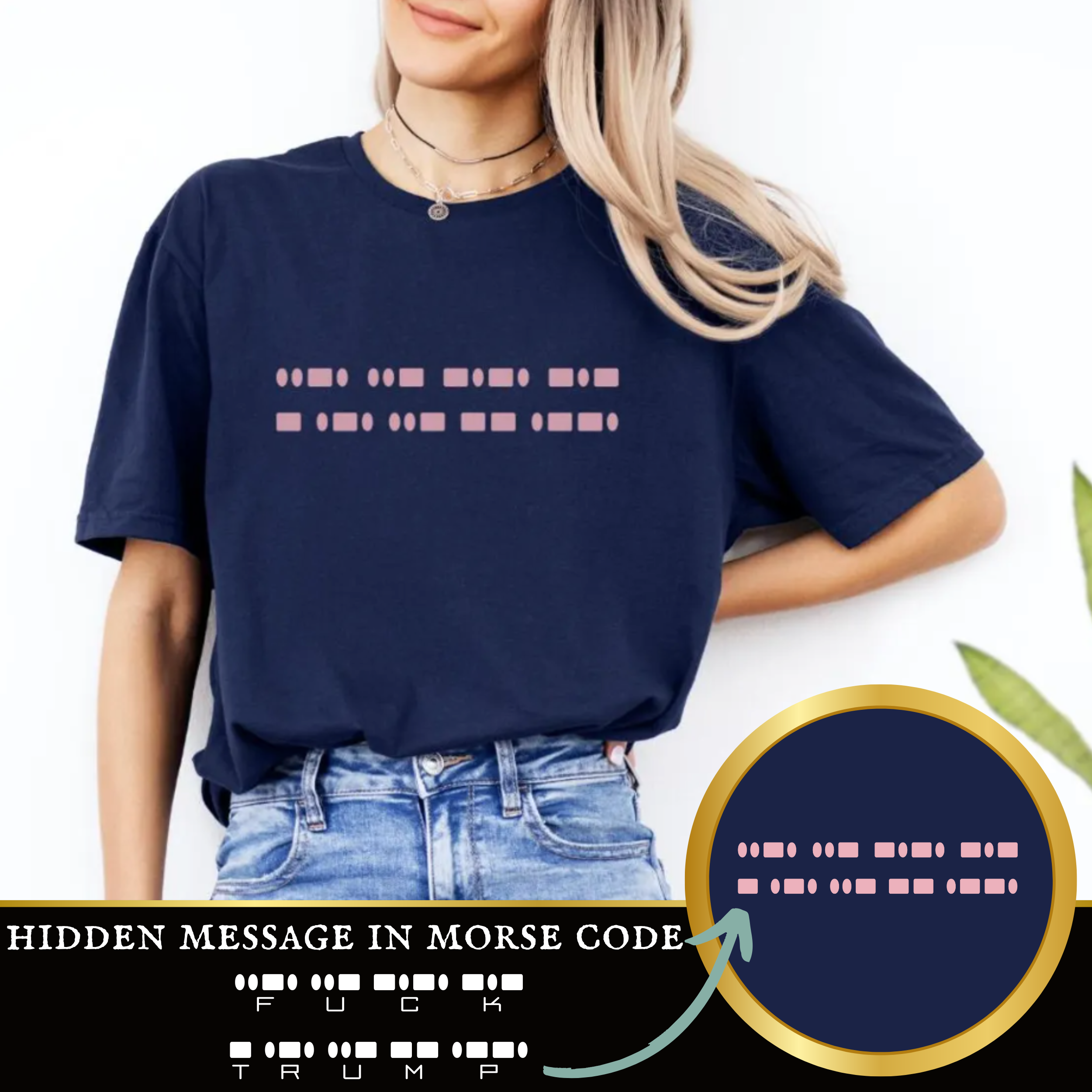 Subtle Morse Code Fuck Trump T-shirt Subtle Morse Code Fuck Trump T-shirt