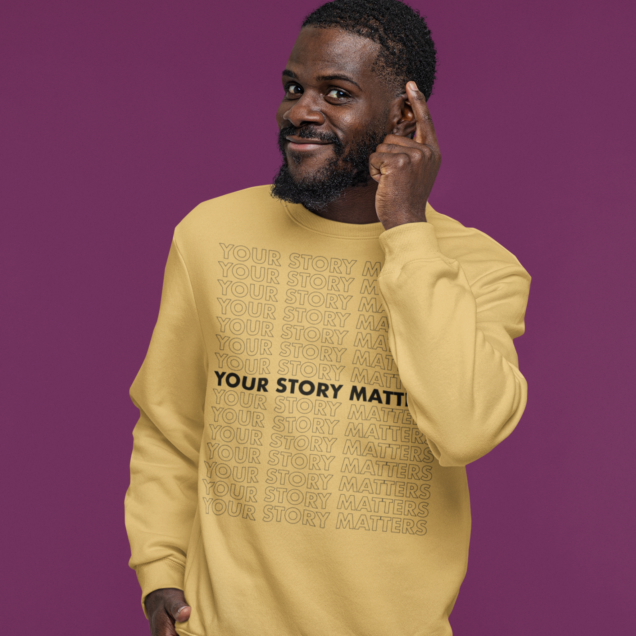 Your Faithful Reader 2025 Your Story Matters Version 2 Unisex Crew Neck Sweatshirt, 12 Colors product thumbnail image