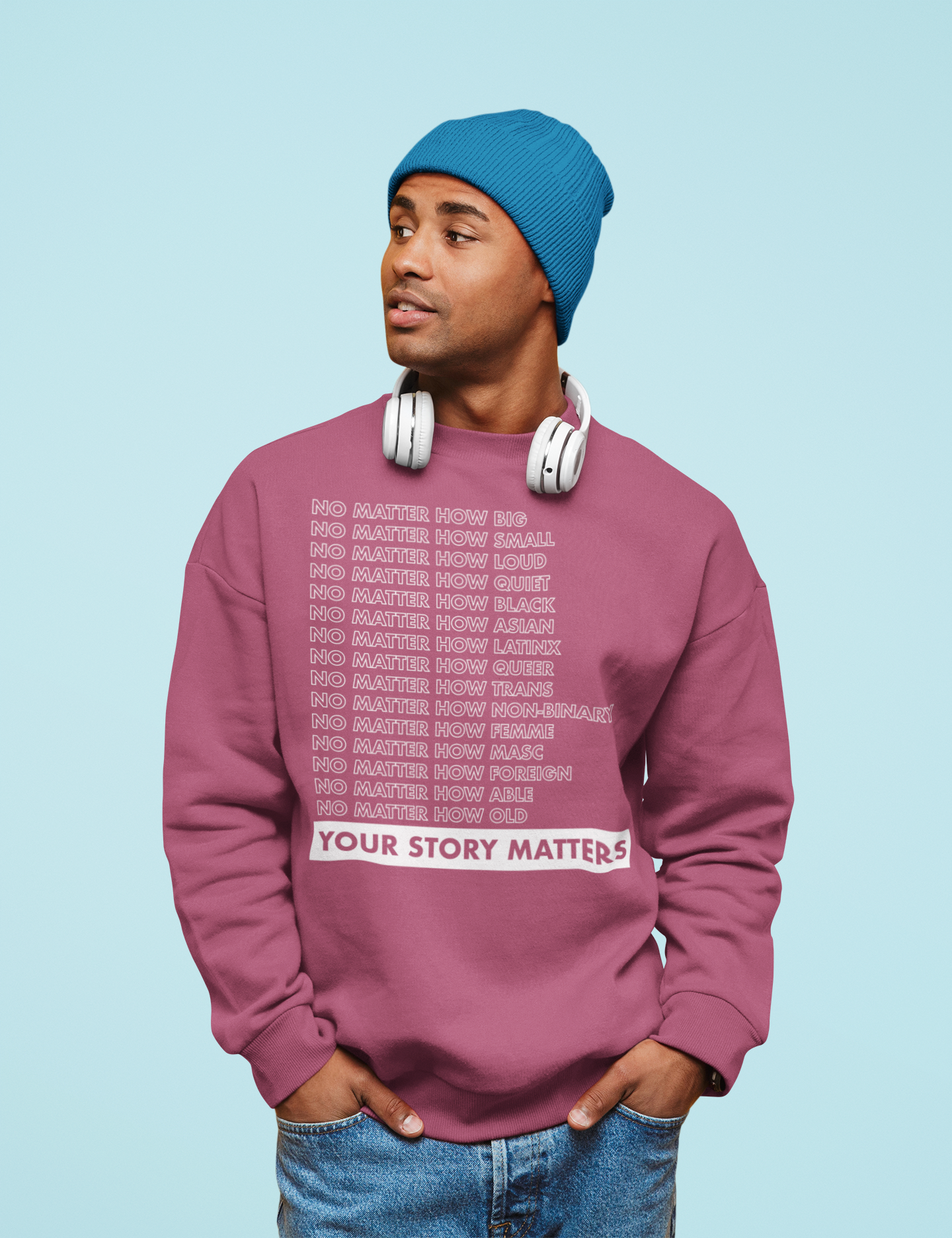 Your Faithful Reader 2025 Your Story Matters Version 2 Unisex Crew Neck Sweatshirt, 12 Colors product thumbnail image