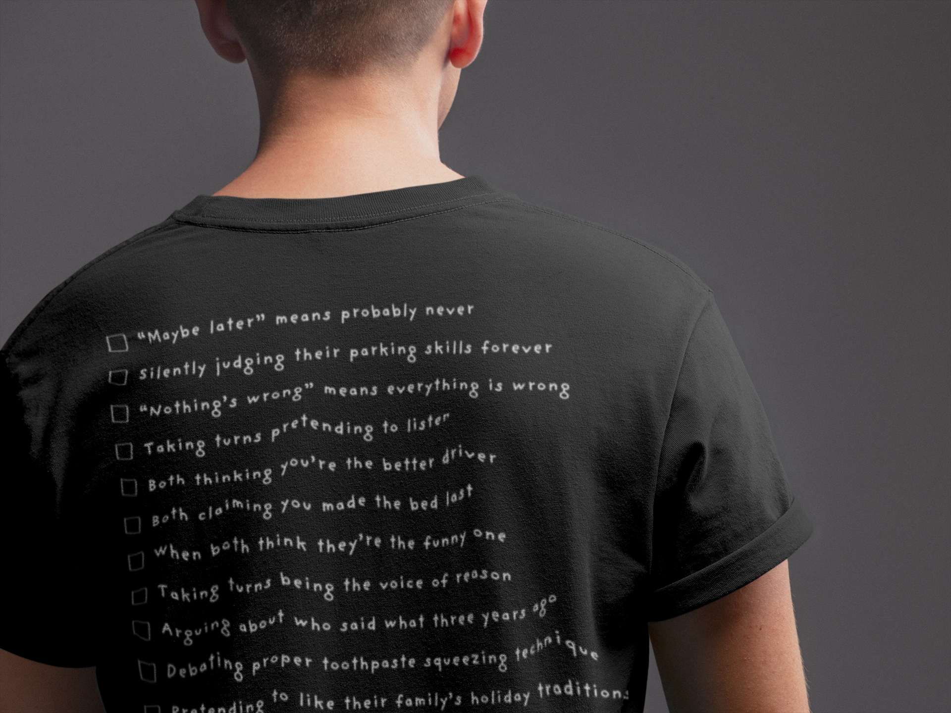 Marriage Checklist Unisex T-Shirt, Relationship Goals Tee, Funny Partner Appreciation Shirt, Marriage Humor Top, Wedding Anniversary Gift product thumbnail image Marriage Checklist Unisex T-Shirt, Relationship Goals Tee, Funny Partner Appreciation Shirt, Marriage Humor Top, Wedding Anniversary Gift product thumbnail image