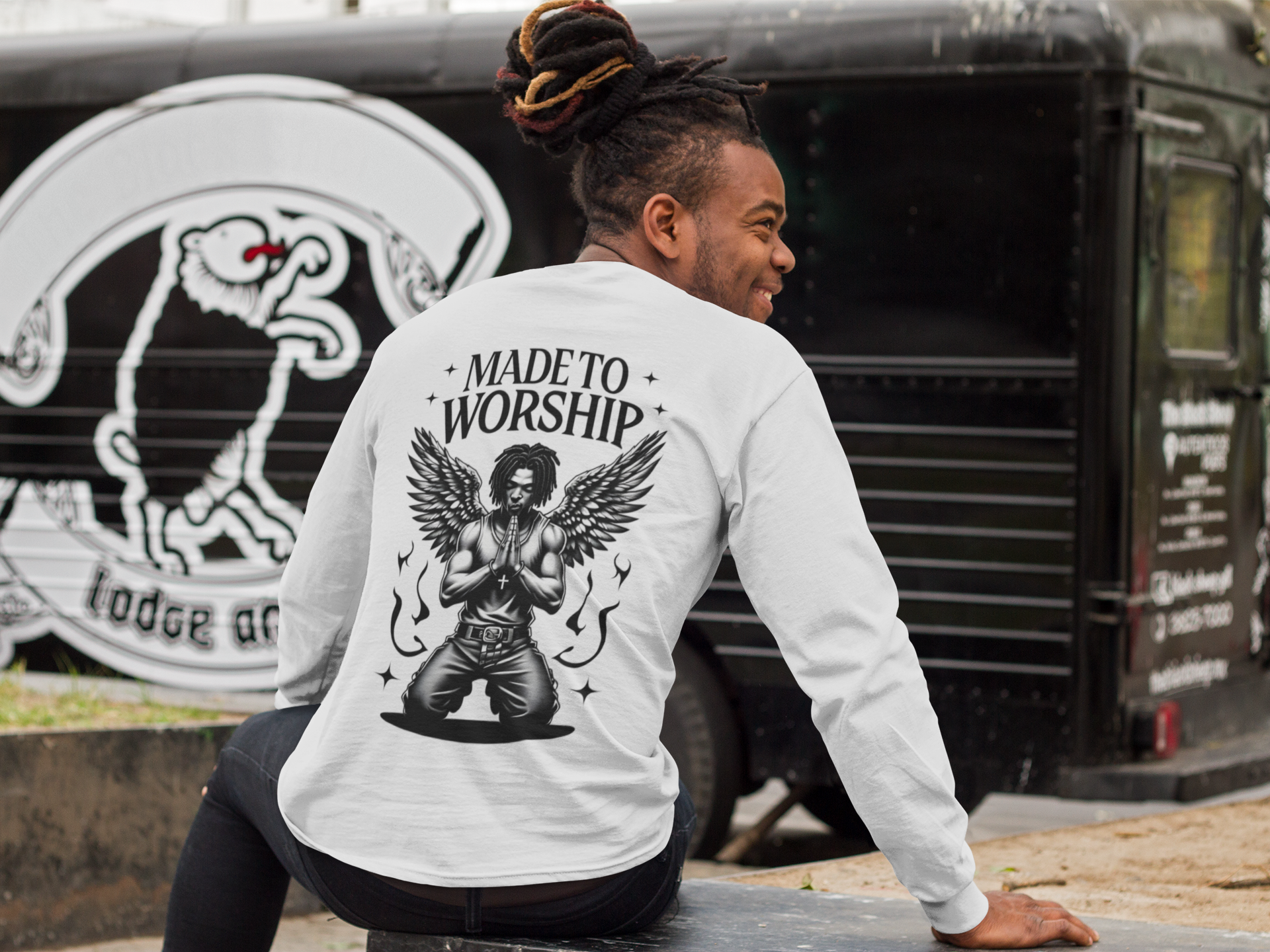 Made To Worship Christian Graphic Tee product thumbnail image Made To Worship Christian Graphic Tee product thumbnail image
