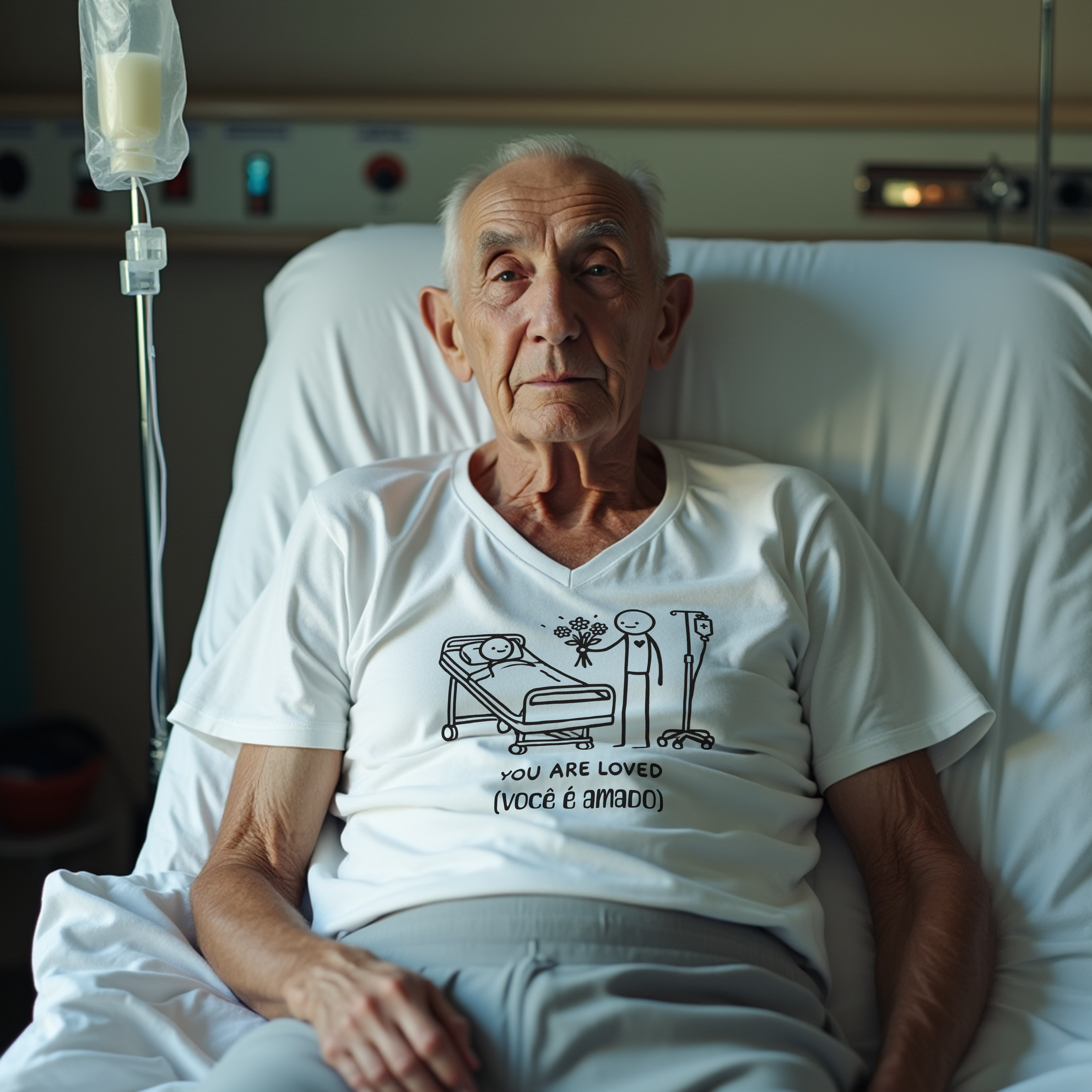 You Are Loved" Chemotherapy Support T-Shirt – Comfortable Hospital Wear product thumbnail image You Are Loved" Chemotherapy Support T-Shirt – Comfortable Hospital Wear product thumbnail image