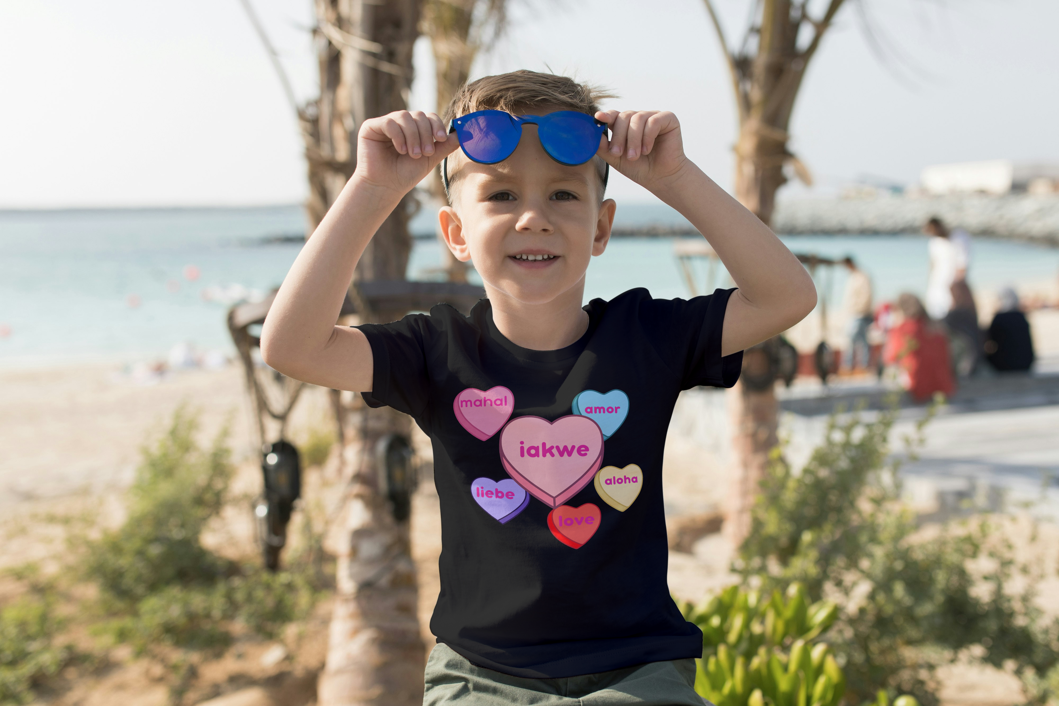 Nostalgic Kids unisex candy hearts iakwe love t-shirt product thumbnail image Nostalgic Kids unisex candy hearts iakwe love t-shirt product thumbnail image