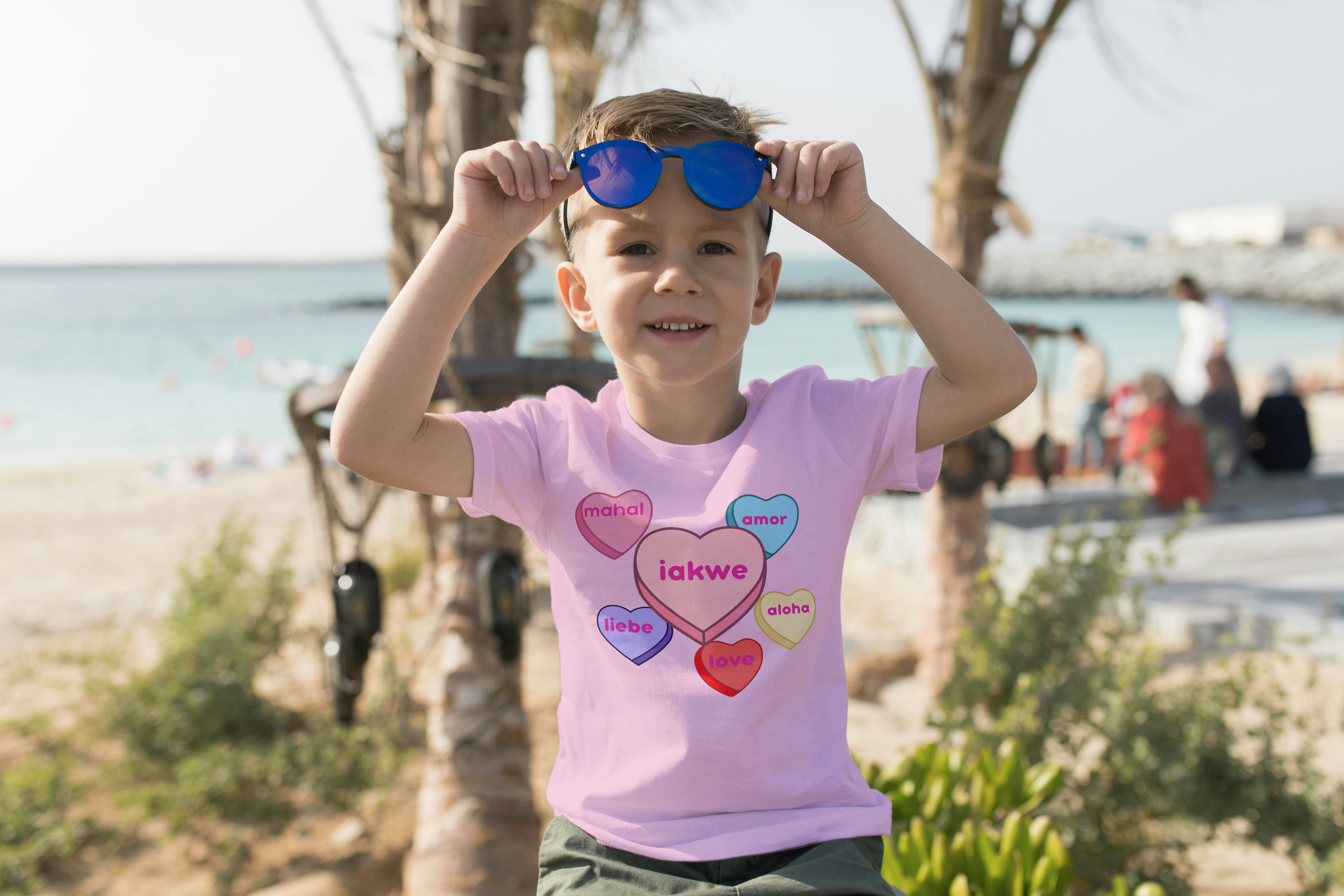 Nostalgic Kids unisex candy hearts iakwe love t-shirt product thumbnail image Nostalgic Kids unisex candy hearts iakwe love t-shirt product thumbnail image
