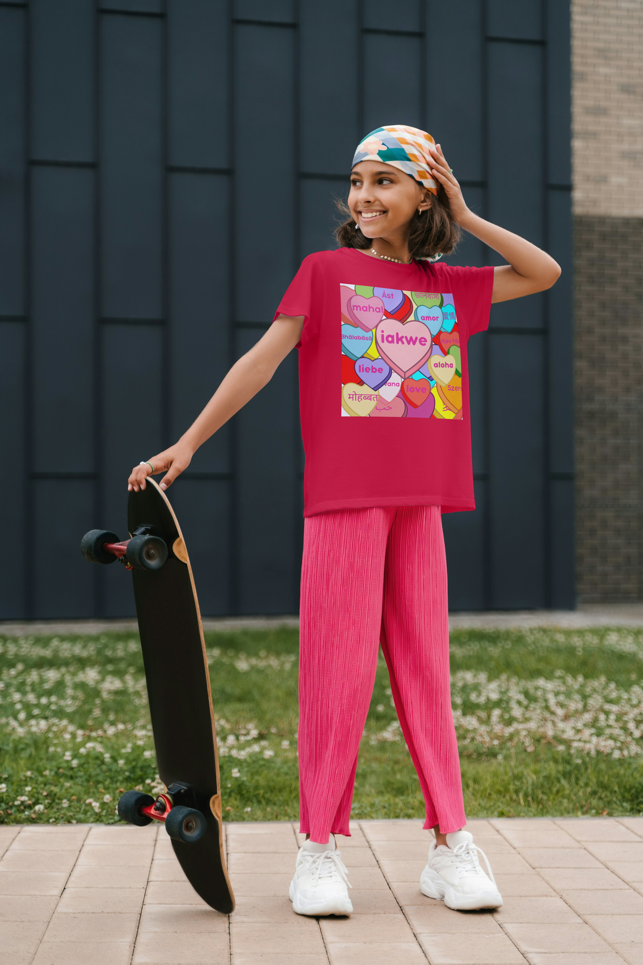 Unisex Kids Candy Heart Iakwe Tee product thumbnail image Unisex Kids Candy Heart Iakwe Tee product thumbnail image