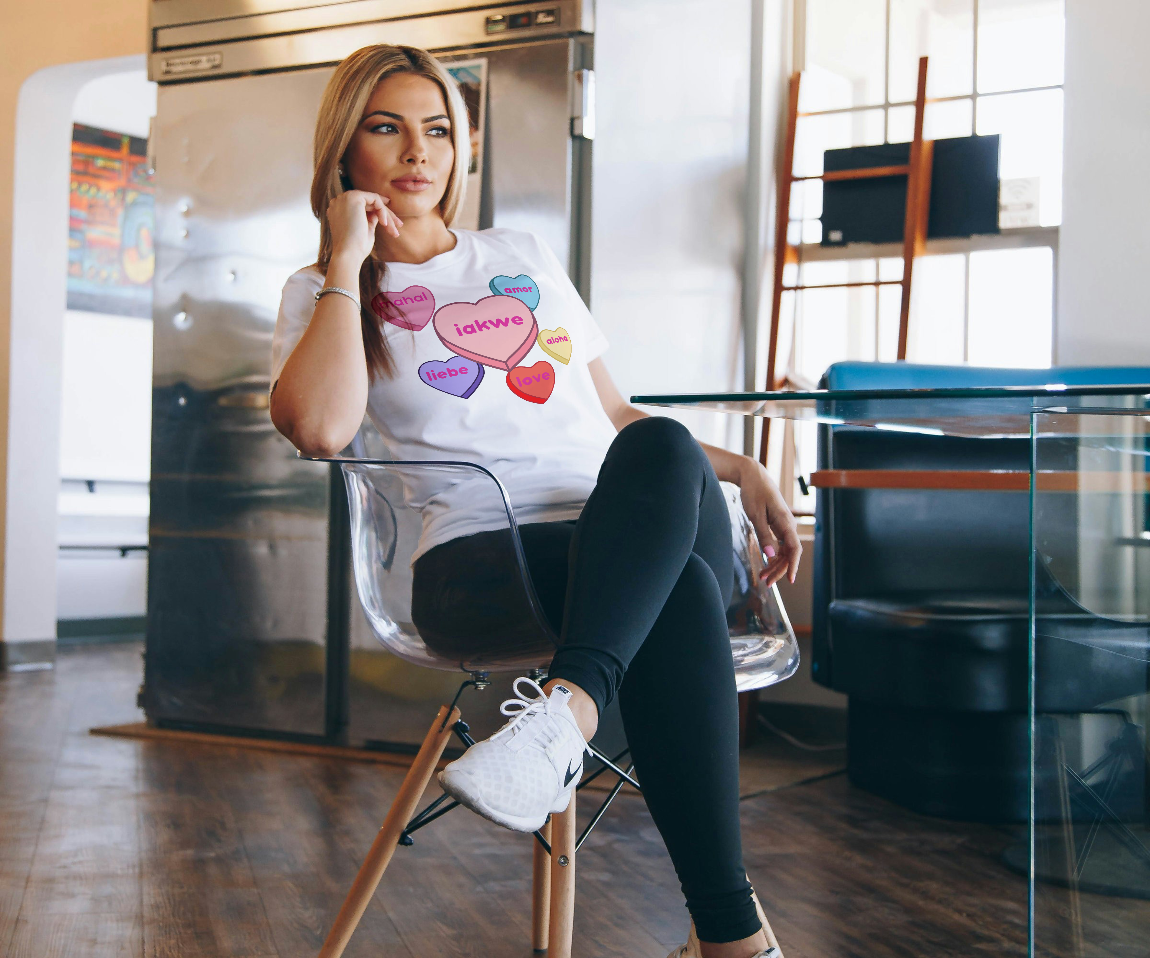 Candy hearts iakwe love Tee unisex product thumbnail image Candy hearts iakwe love Tee unisex product thumbnail image