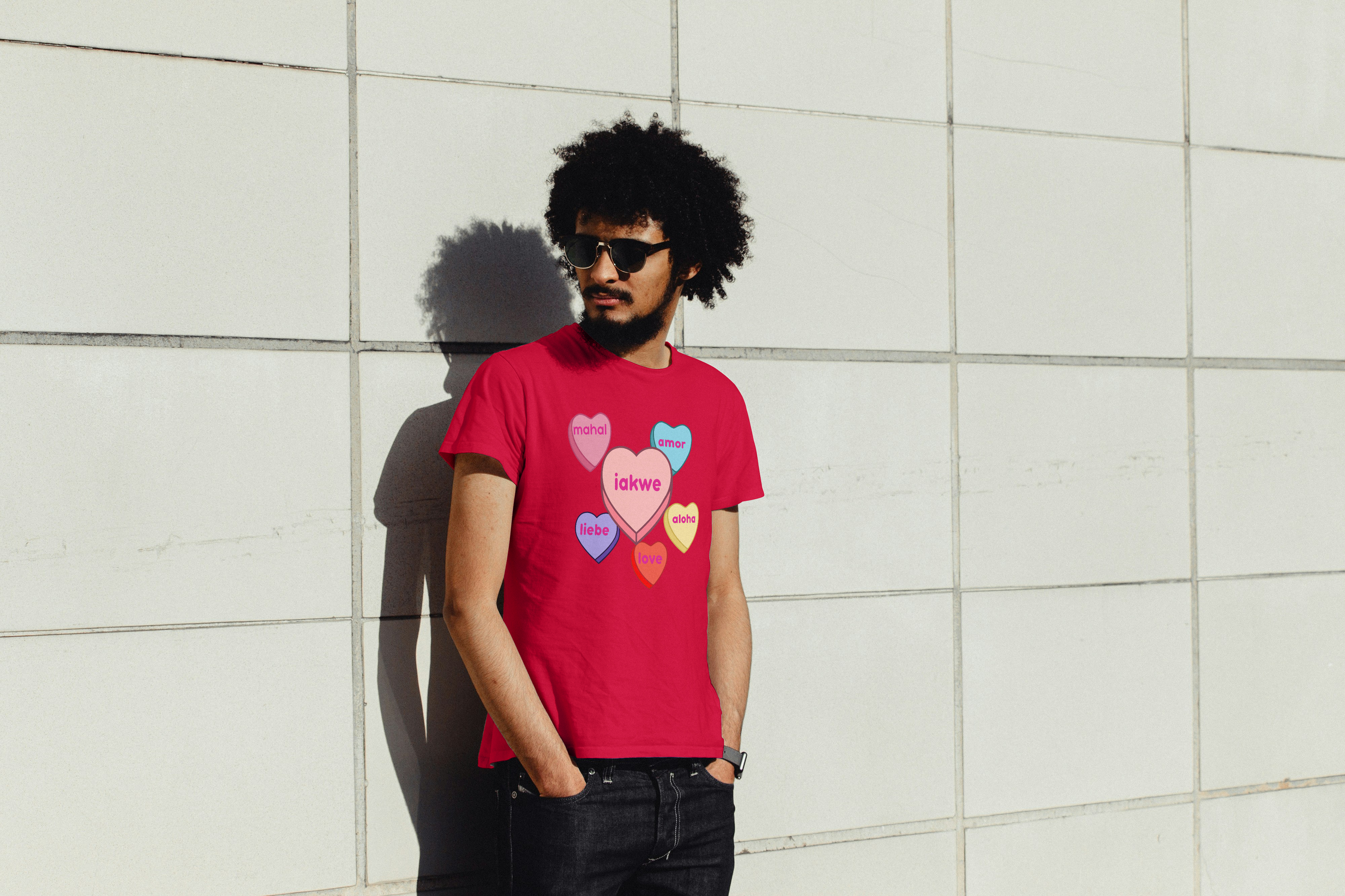 Candy hearts iakwe love Tee unisex product thumbnail image Candy hearts iakwe love Tee unisex product thumbnail image
