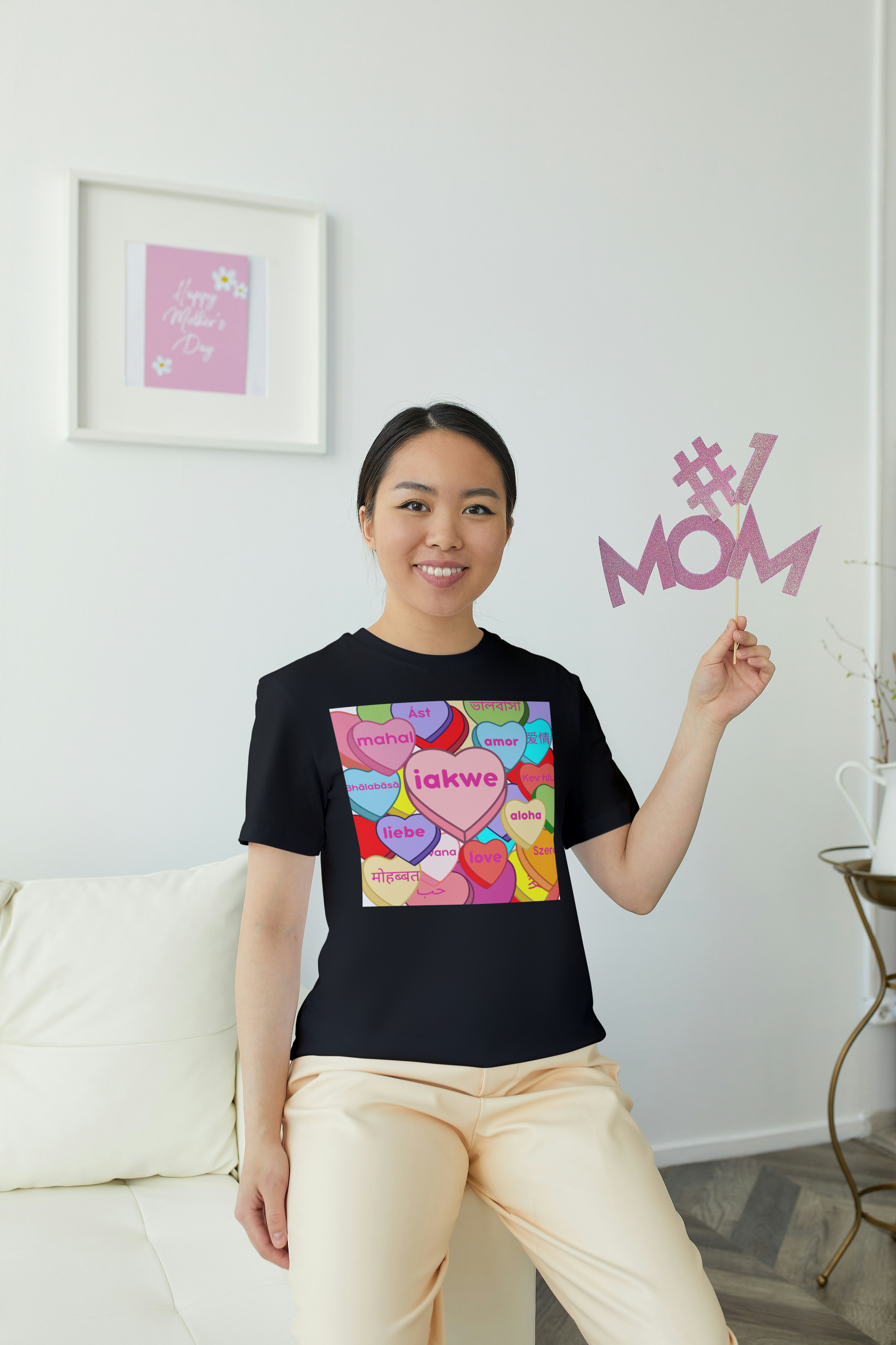 Candy hearts iakwe love Tee unisex product thumbnail image Candy hearts iakwe love Tee unisex product thumbnail image