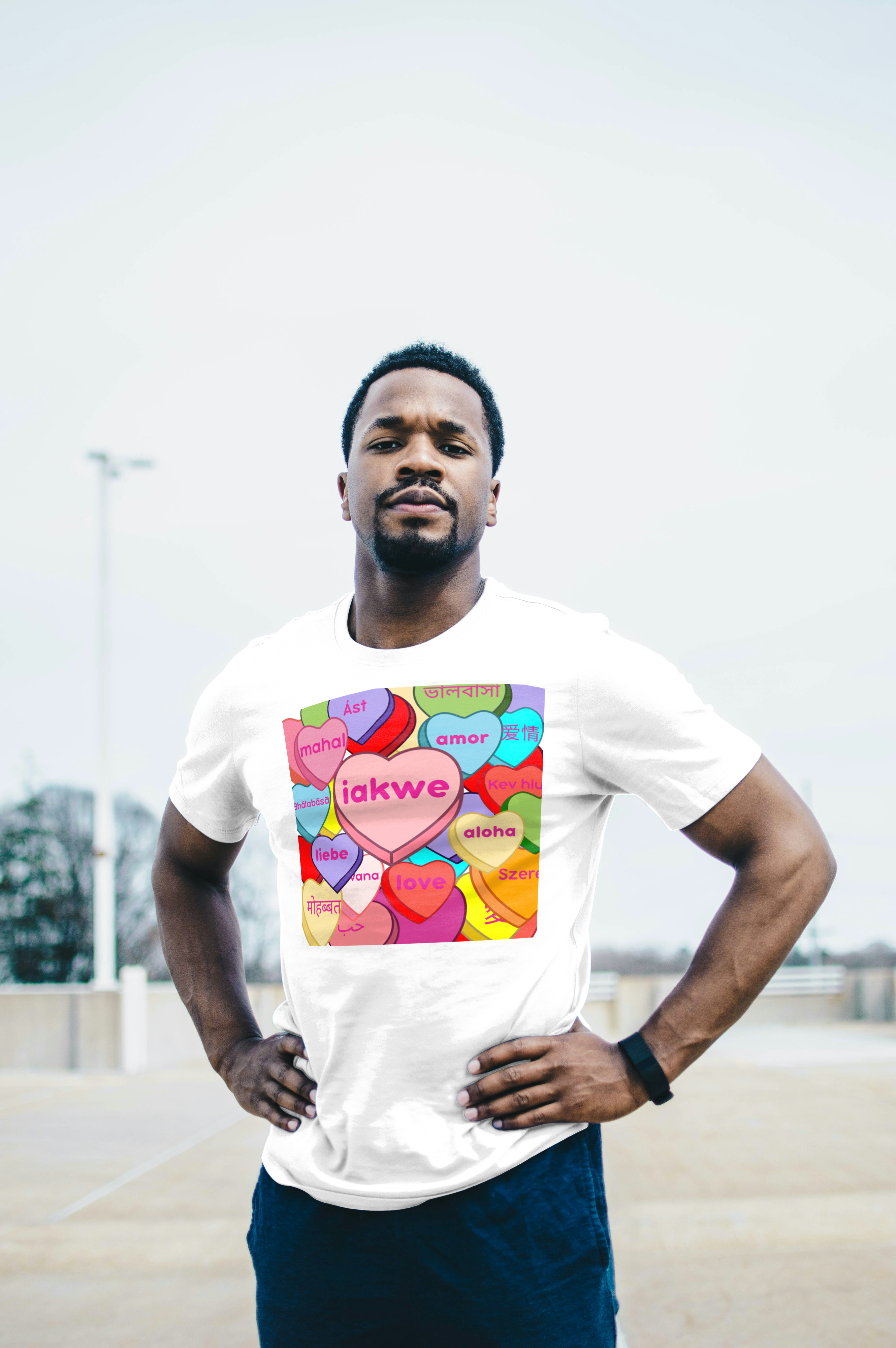 Candy hearts iakwe love Tee unisex product thumbnail image Candy hearts iakwe love Tee unisex product thumbnail image