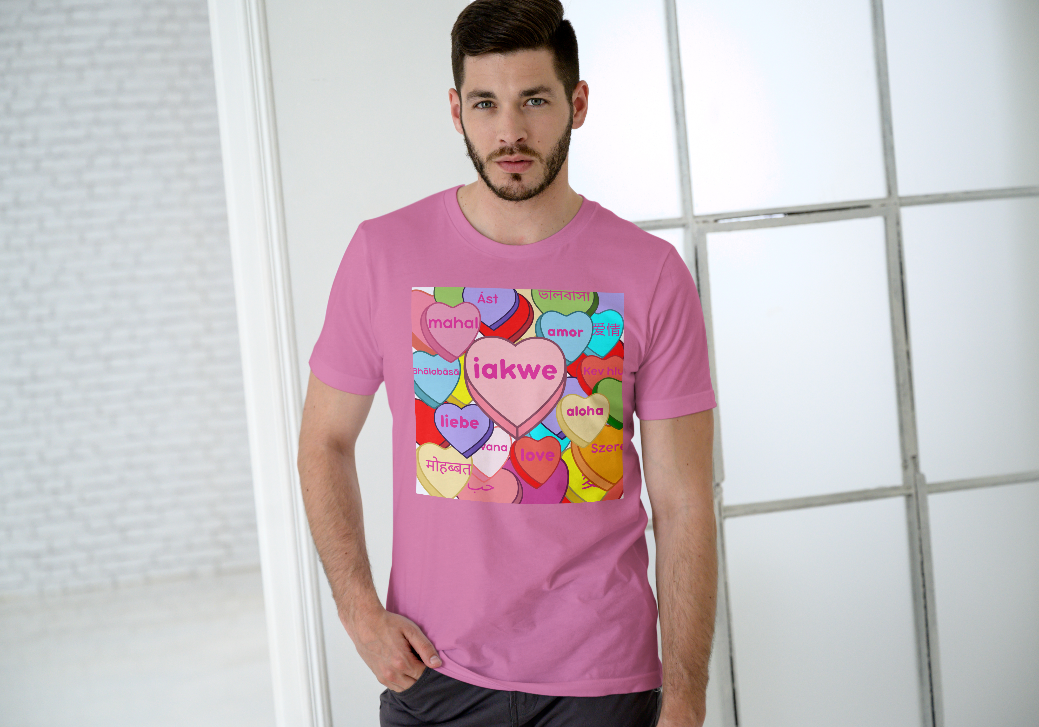 Candy hearts iakwe love Tee unisex product thumbnail image Candy hearts iakwe love Tee unisex product thumbnail image