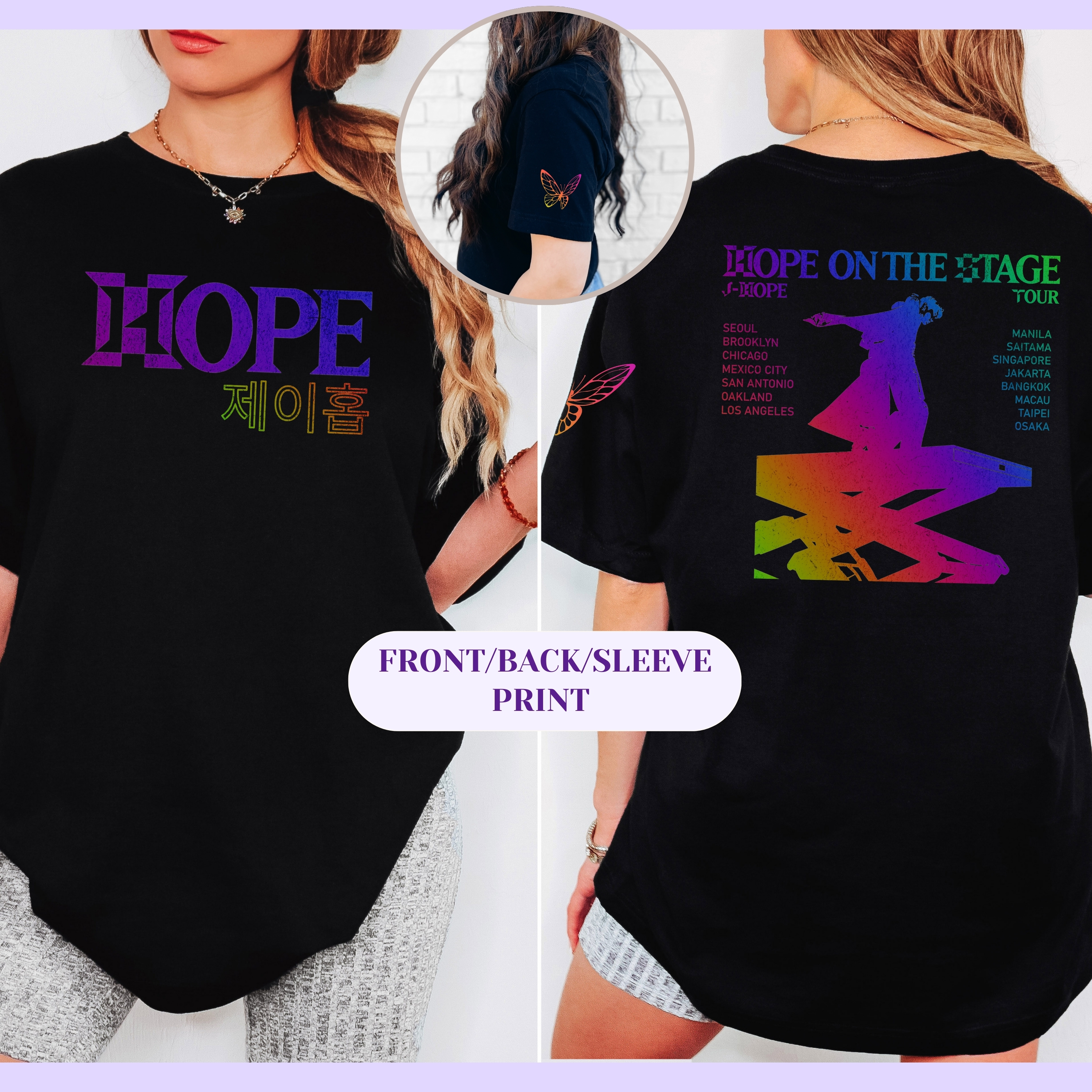 HOBI Solo Tour Unisex Shirt with FRONT, BACK, and SLEEVE Print, Designed for Army by Army