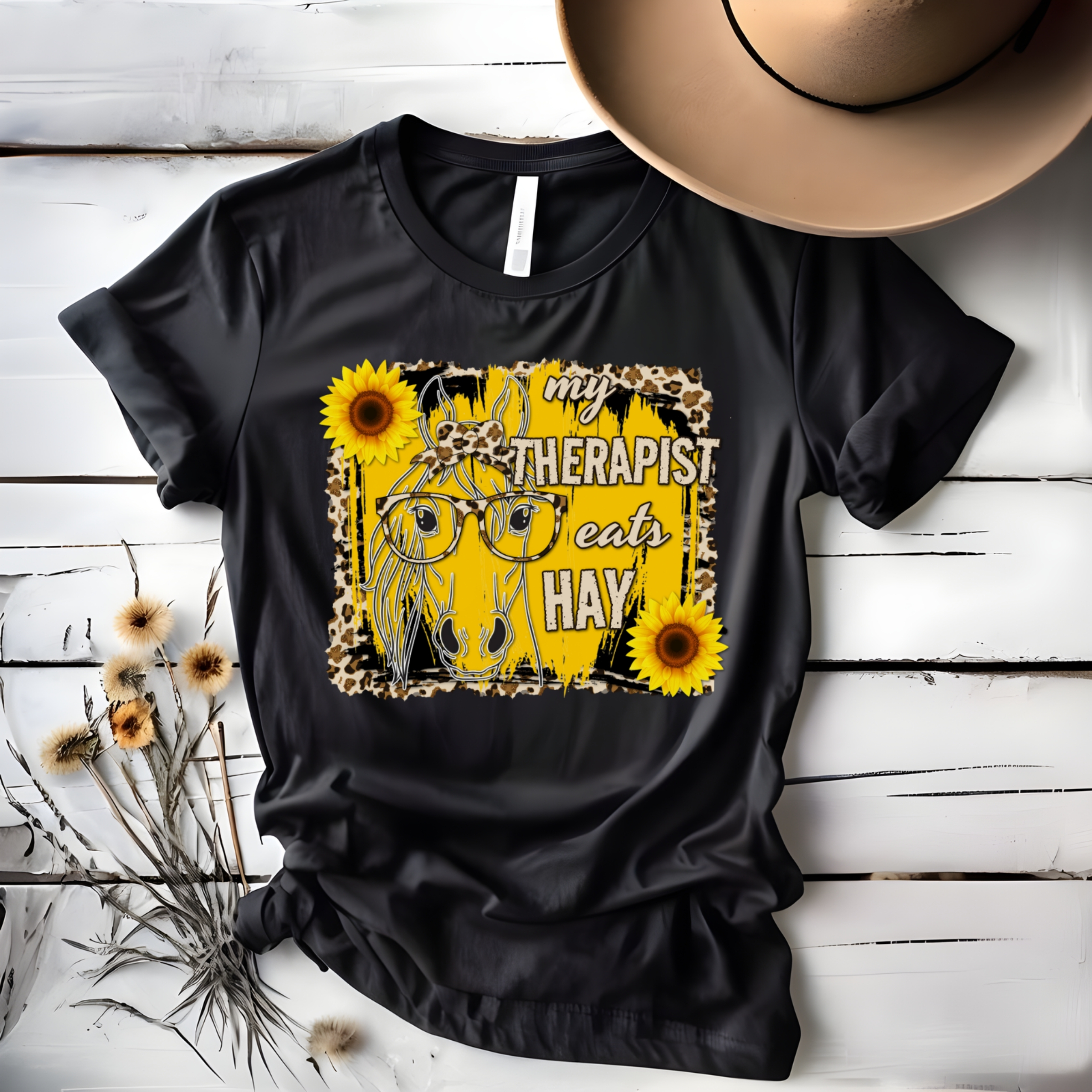 My Therapist Eats Hay T-Shirt product thumbnail image My Therapist Eats Hay T-Shirt product thumbnail image
