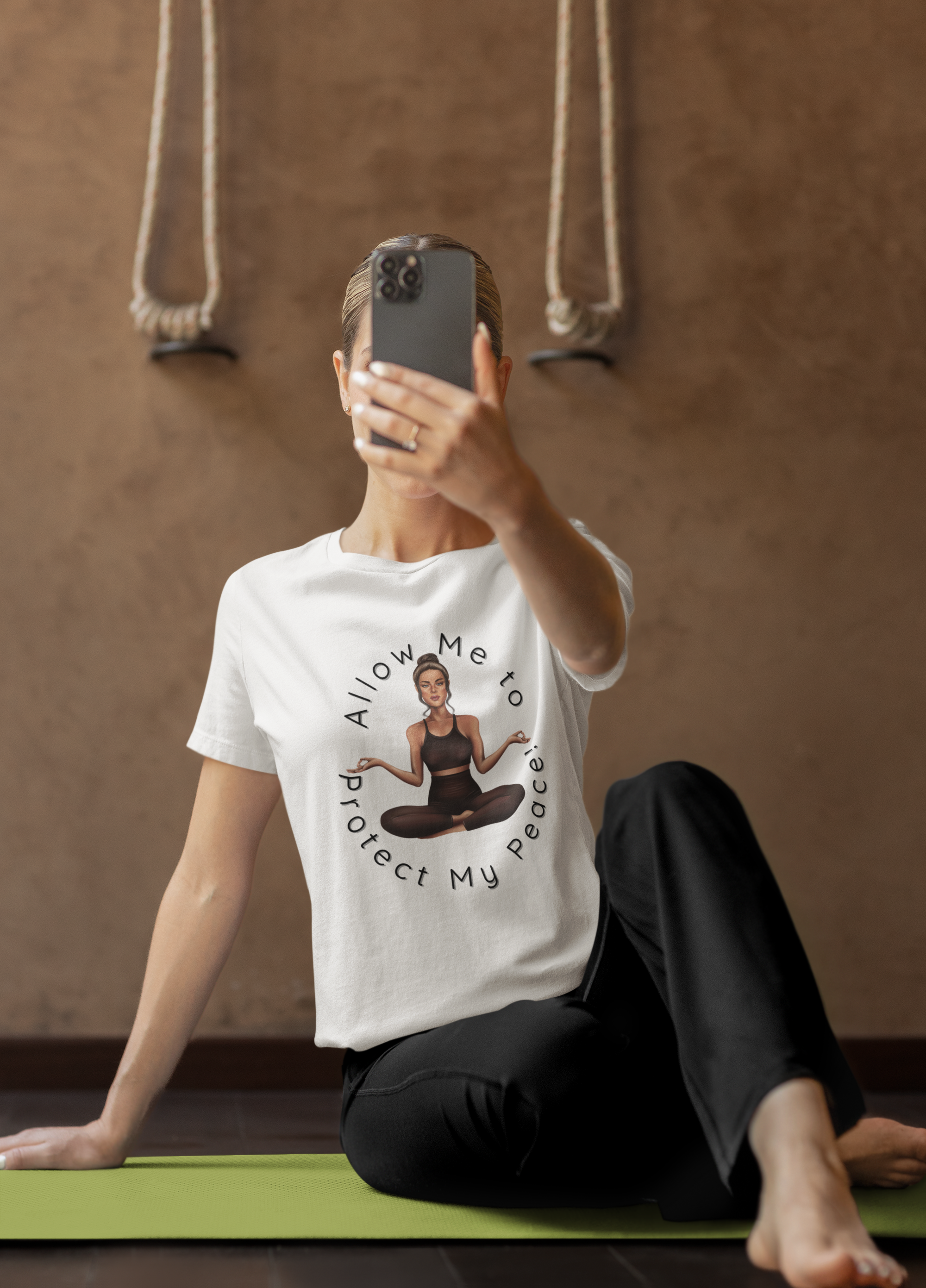 Protect My Peace Yoga Art, Serenity Yoga T-Shirt, Yoga Instructor Shirt, T-Shirt Gift for Yoga Instructor, Gift for Yoga Enthusiast, Fitness Instructor Gift product thumbnail image