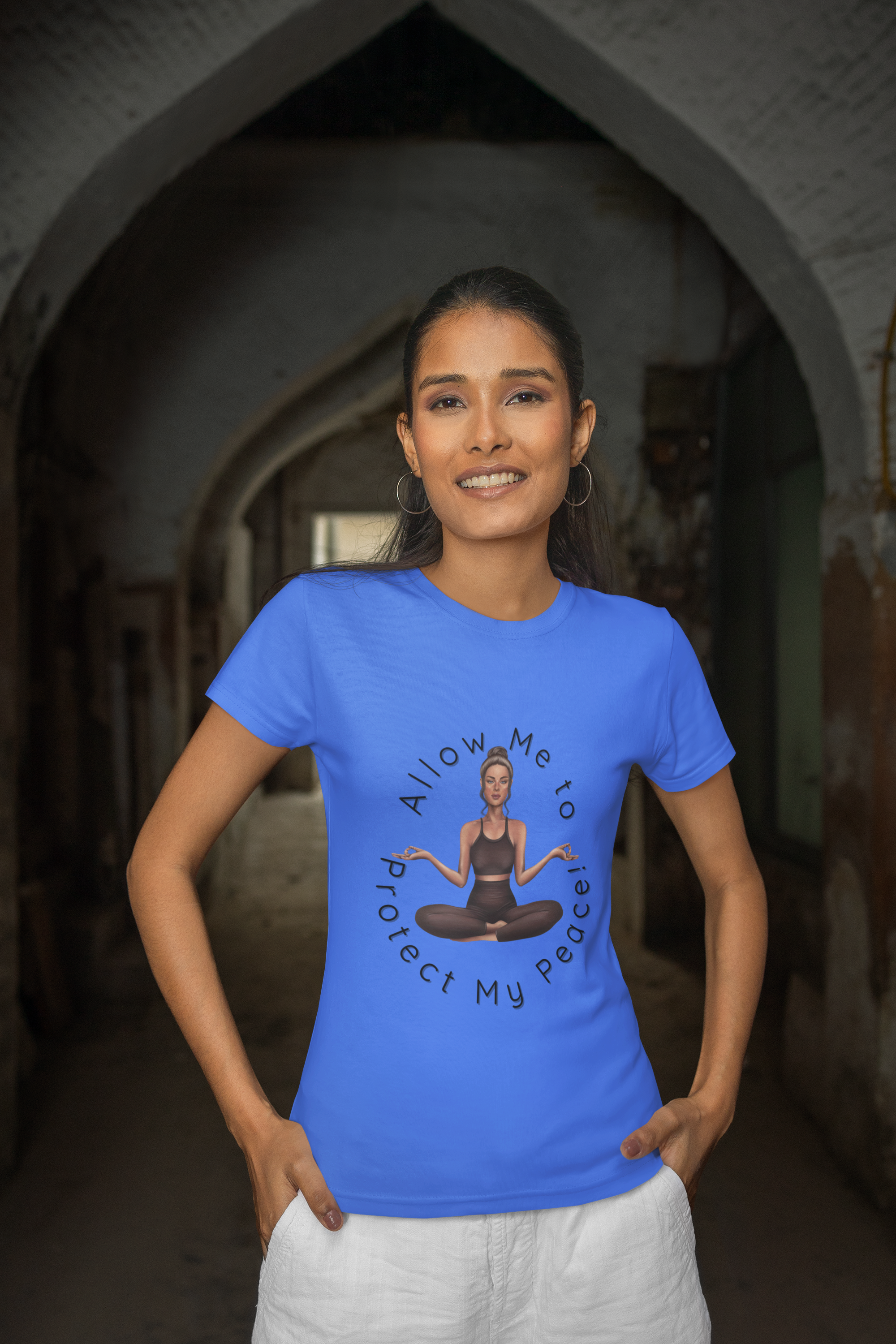 Protect My Peace Yoga Art, Serenity Yoga T-Shirt, Yoga Instructor Shirt, T-Shirt Gift for Yoga Instructor, Gift for Yoga Enthusiast, Fitness Instructor Gift product thumbnail image