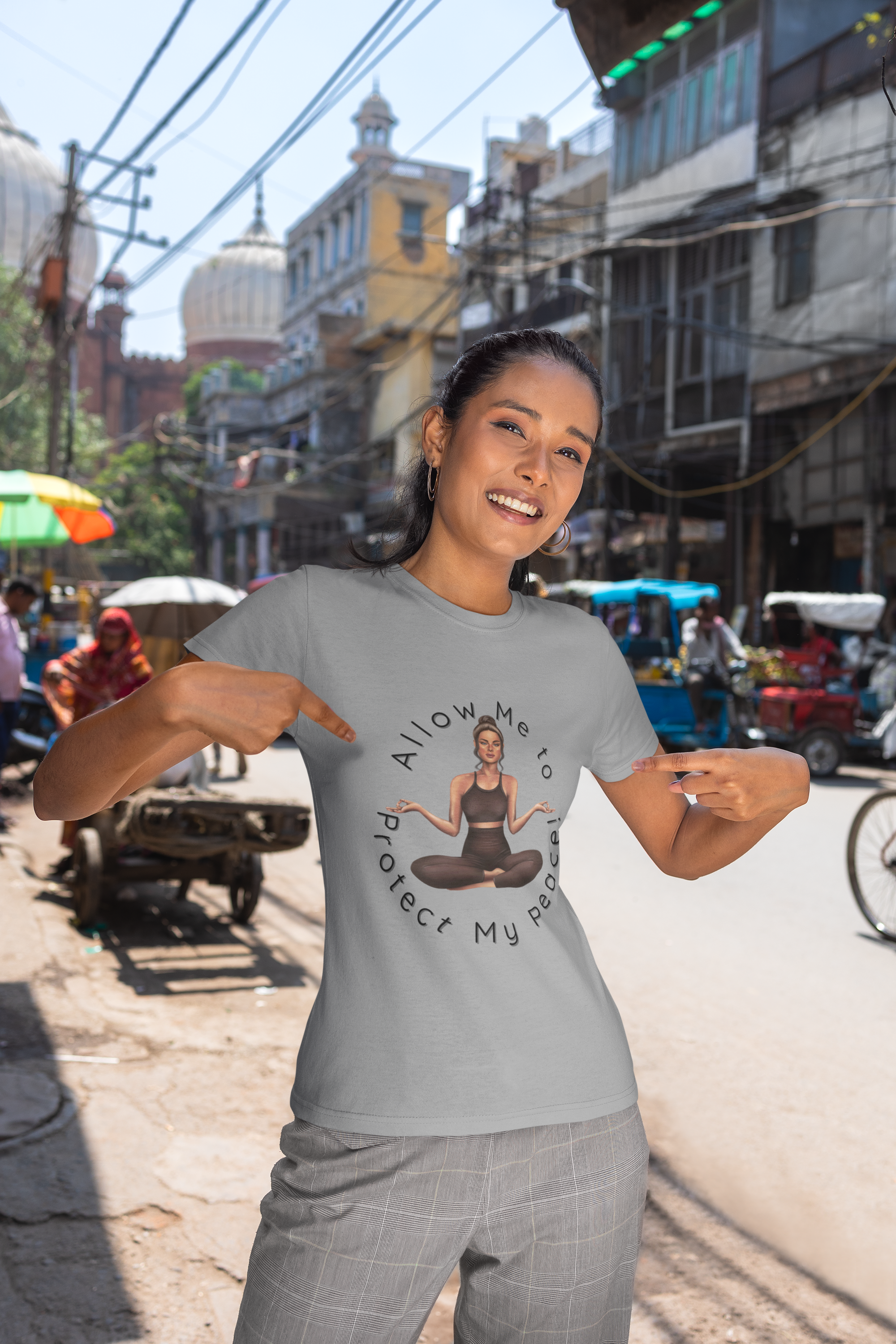 Protect My Peace Yoga Art, Serenity Yoga T-Shirt, Yoga Instructor Shirt, T-Shirt Gift for Yoga Instructor, Gift for Yoga Enthusiast, Fitness Instructor Gift product thumbnail image
