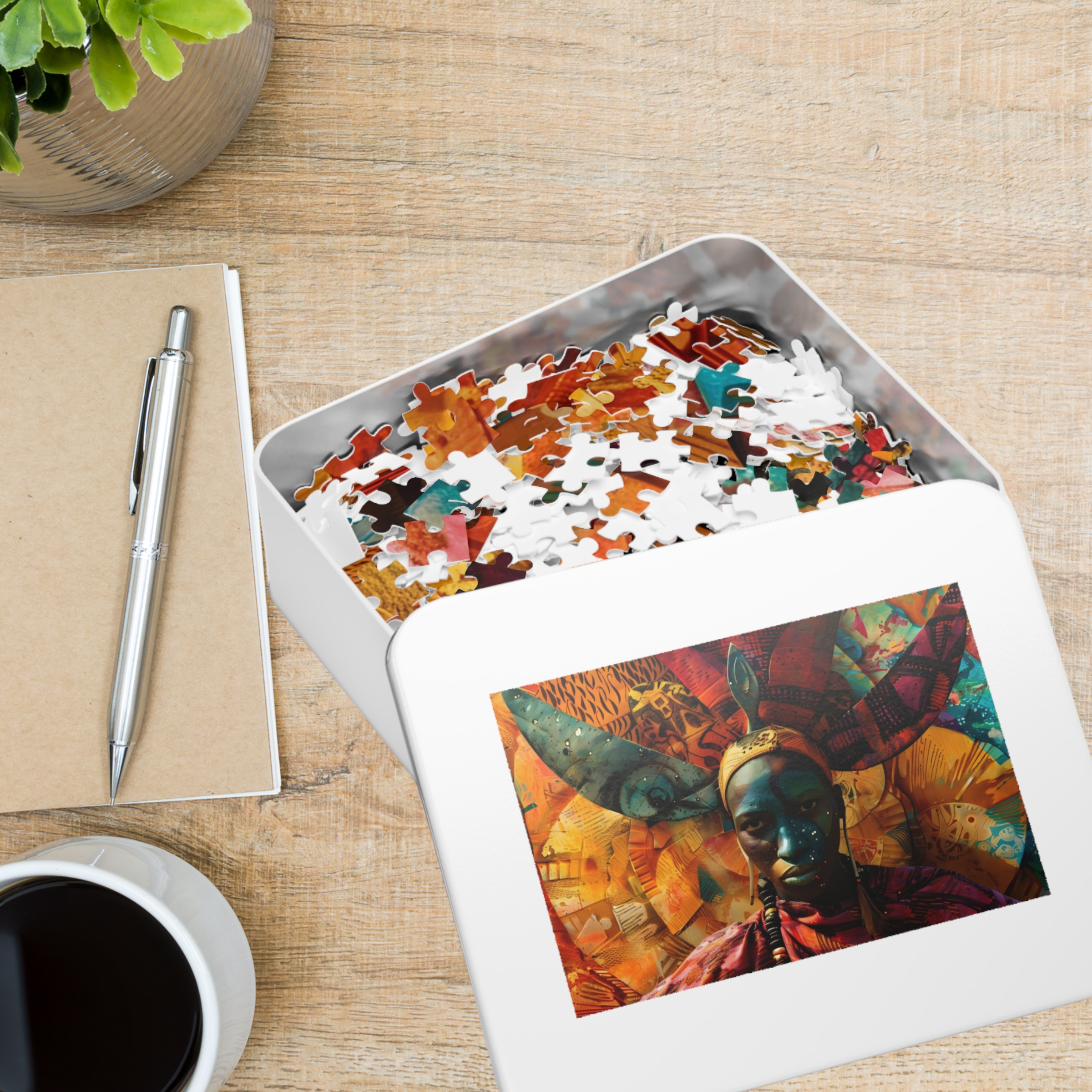 Colorful African Queen Jigsaw Puzzle (30, 110, 252, 500,1000-Piece) product thumbnail image Colorful African Queen Jigsaw Puzzle (30, 110, 252, 500,1000-Piece) product thumbnail image