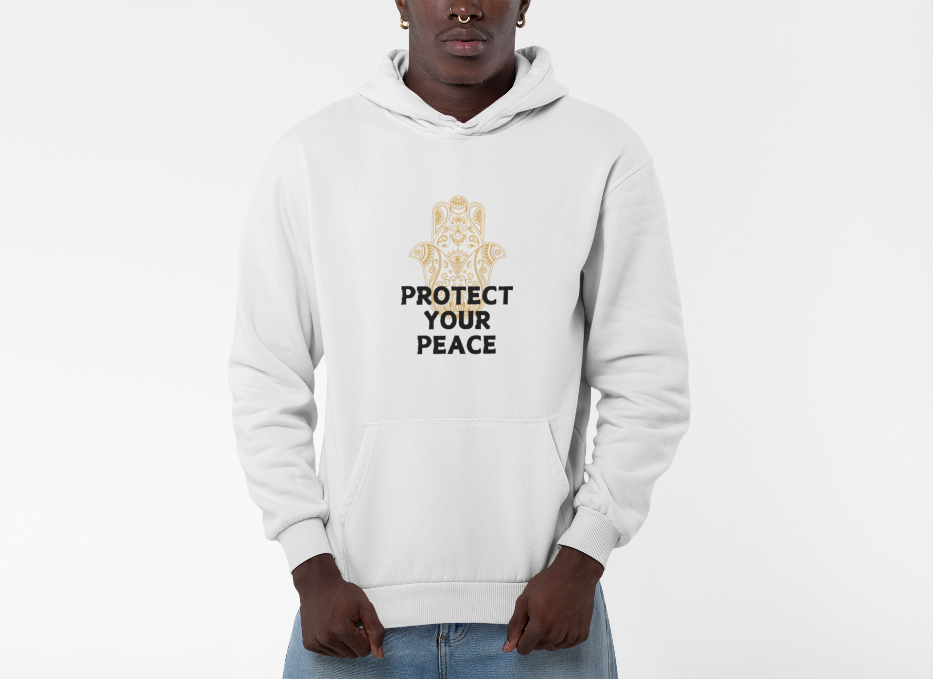 Protect your peace - Unisex EcoSmart® Pullover Hoodie Sweatshirt product thumbnail image