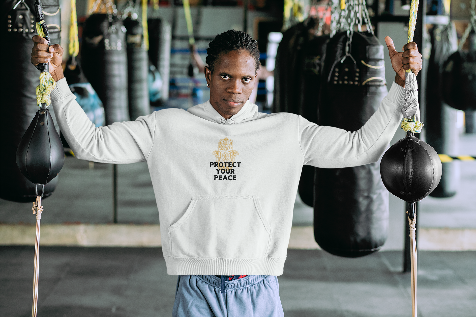 Protect your peace - Unisex EcoSmart® Pullover Hoodie Sweatshirt product thumbnail image Protect your peace - Unisex EcoSmart® Pullover Hoodie Sweatshirt product thumbnail image