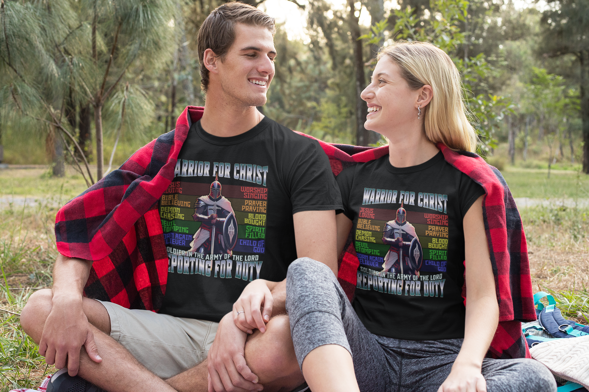 #WFCRFD - Warrior For Christ Reporting For Duty - Ephesians 6 - Templar Knight Kneeling - Dark Shirt - Christian TShirt - Unisex Short Sleeve Jersey Shirt #WFCRFD - Warrior For Christ Reporting For Duty - Ephesians 6 - Templar Knight Kneeling - Dark Shirt - Christian TShirt - Unisex Short Sleeve Jersey Shirt