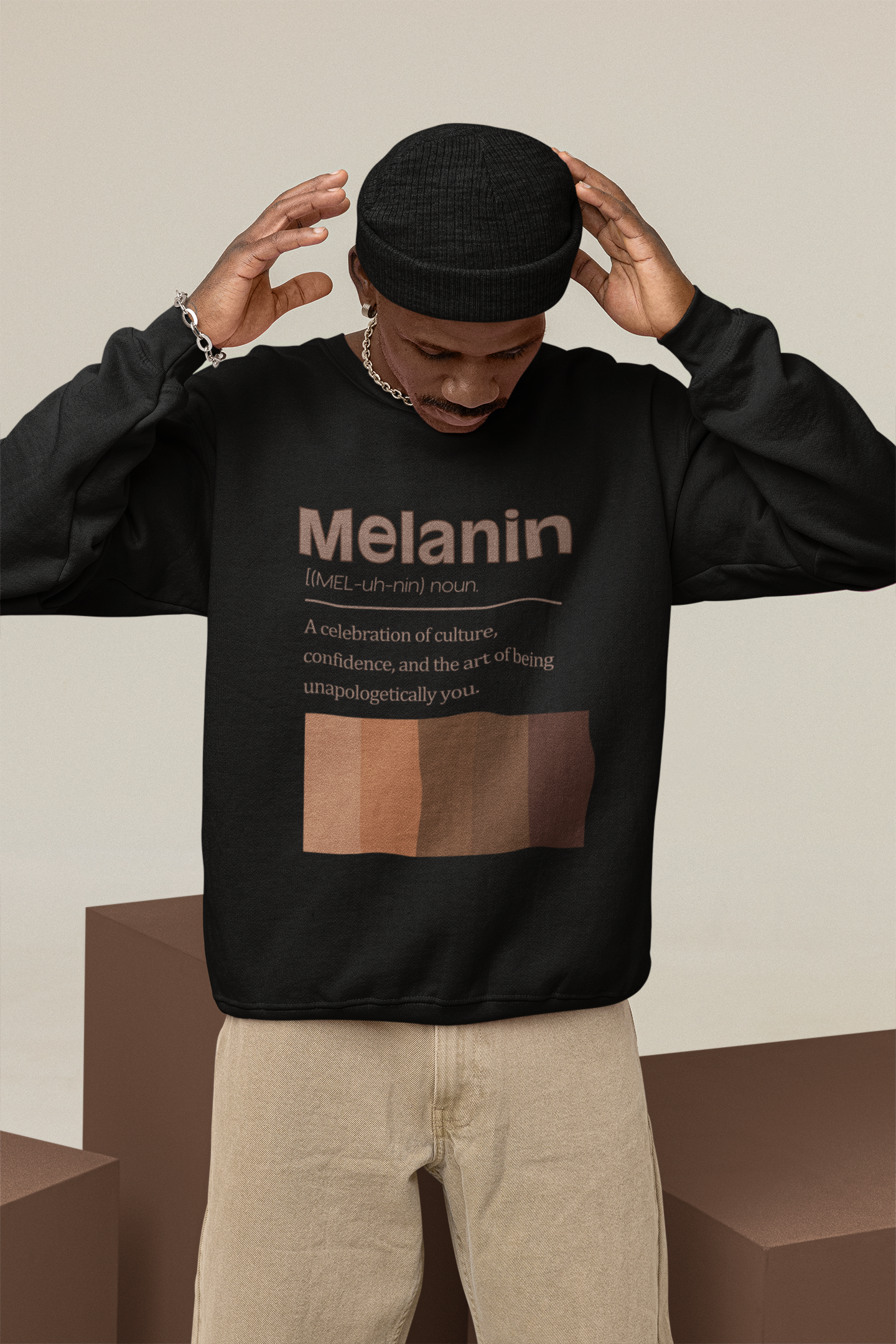 Melanin Sweatshirt – Celebrate Culture & Confidence product thumbnail image Melanin Sweatshirt – Celebrate Culture & Confidence product thumbnail image